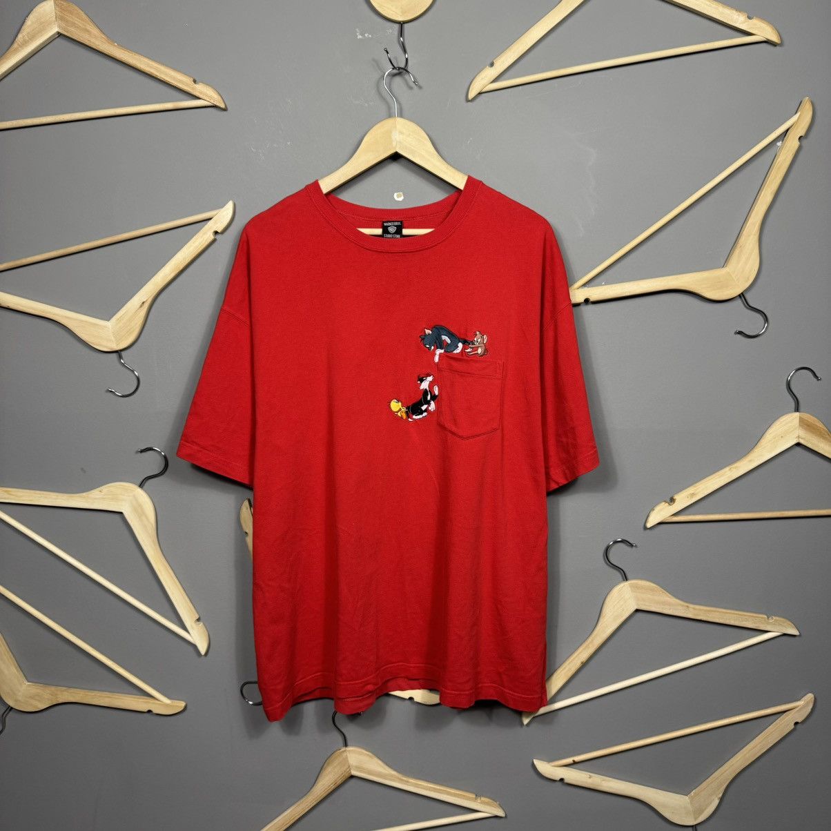 Vintage × Warner Bros Vintage 1997 Warner Bros. Tom and Jerry Cartoon T-Shirt Size US XXL / EU 58 / 5 - 1 Thumbnail