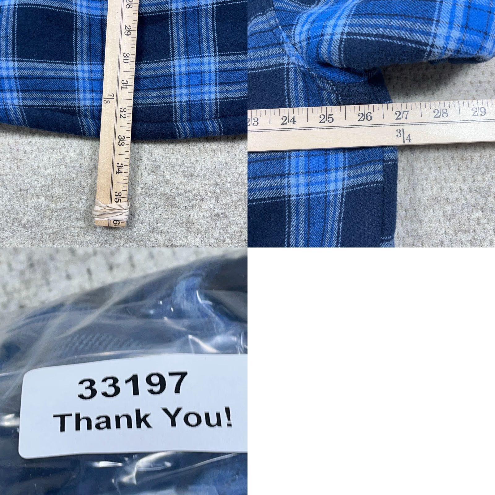 Vintage The American Outdoorsman Shacket 2XL Plaid Flannel Shirt Jacket Blue Lined Casual Workwear Womens? Size US XXL / EU 58 / 5 - 8 Thumbnail