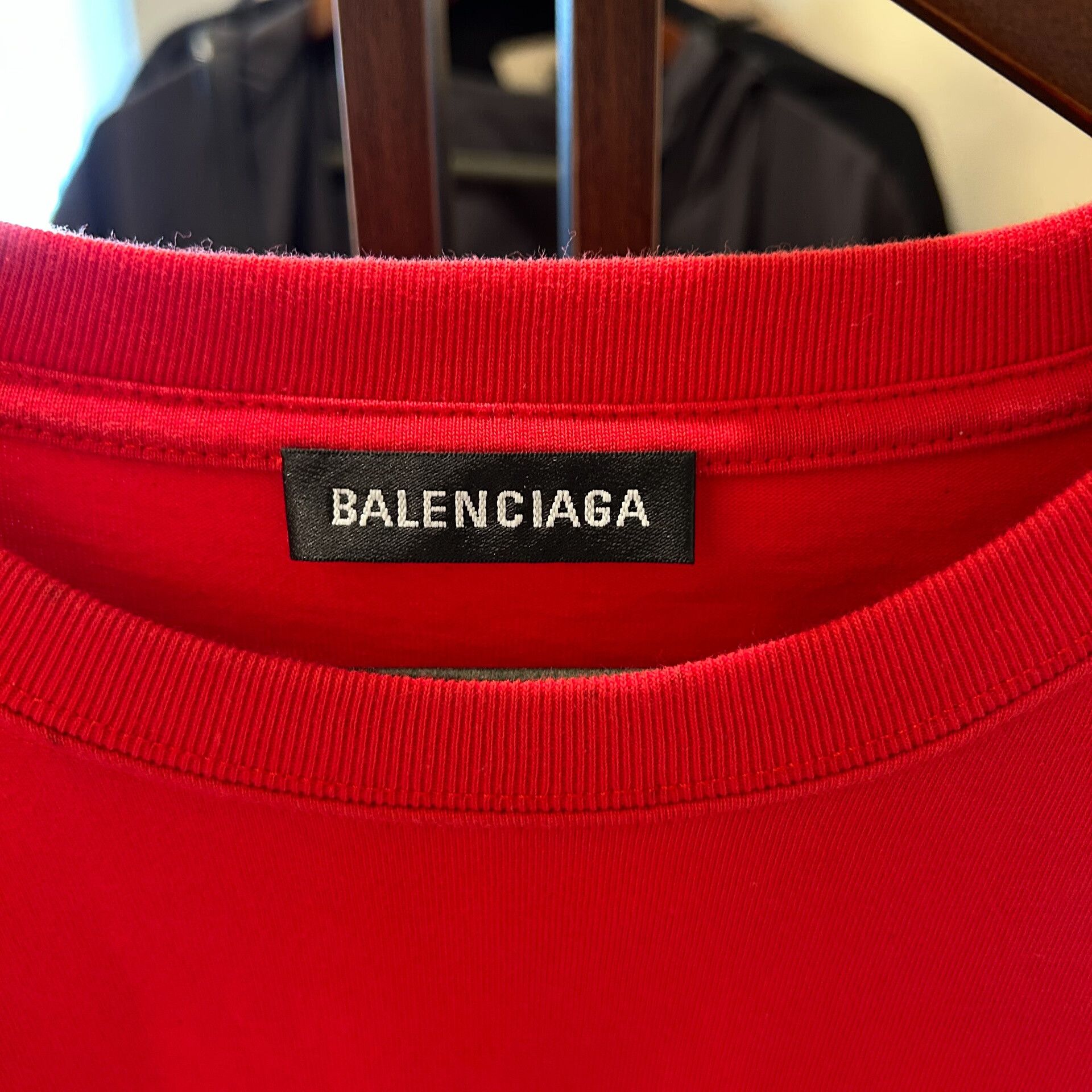 Balenciaga balenciaga red logo short sleeve t-shirt Size US M / EU 48-50 / 2 - 4 Thumbnail