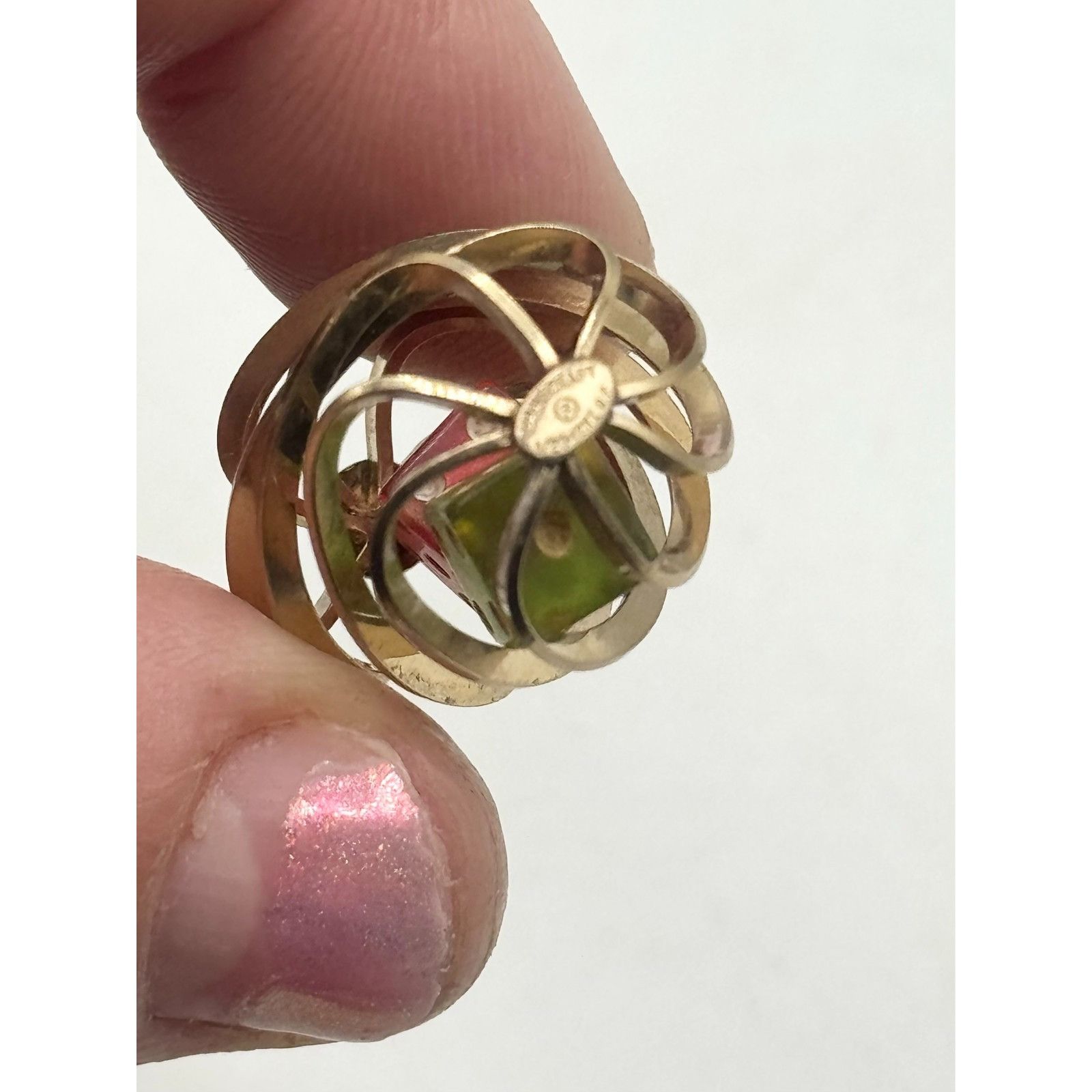 Vintage Danecraft Caged Dice Casino Gold Filled Estate Vintage Charm Size ONE SIZE - 6 Thumbnail
