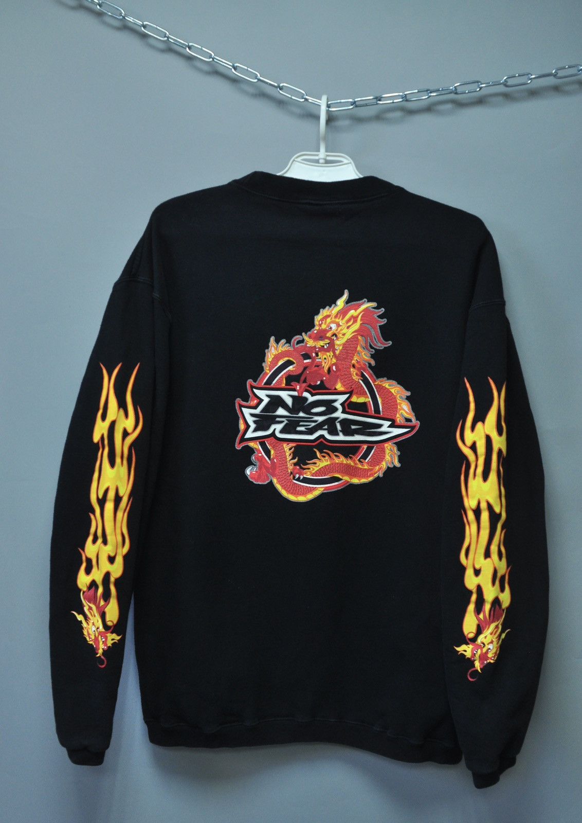 Japanese Brand × No Fear × Vintage Vintage No Fear Crewneck Sweatshirt 2000s “year of dragon” Size US L / EU 52-54 / 3 - 2 Thumbnail