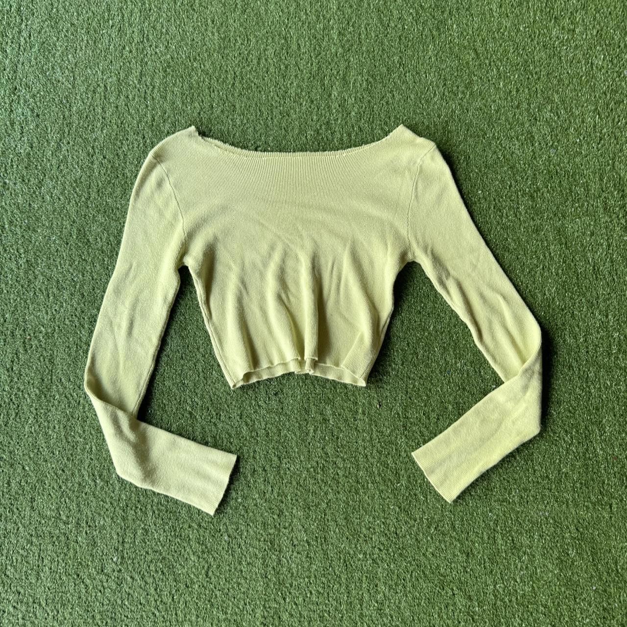 Designer Women's Green and Yellow Crop-top Size XS / US 0-2 / IT 36-38 - 1 Preview