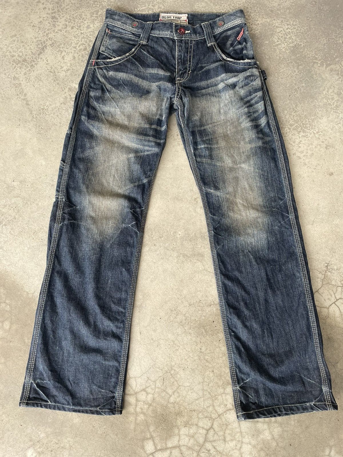 Edwin Edwin Blue Trip Buckle Back Faded Jeans Size US 30 / EU 46 - 2 Thumbnail