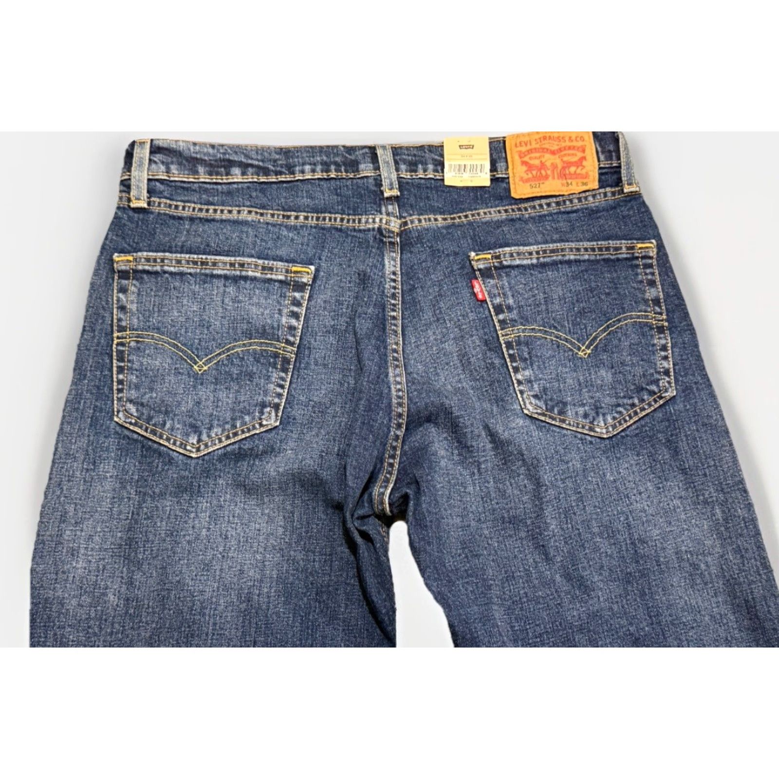 Levi's Levi's Jeans Slim Bootcut Denim 100% Cotton Dark Wash 34x35 Blue Mens Size US 34 / EU 50 - 5 Thumbnail