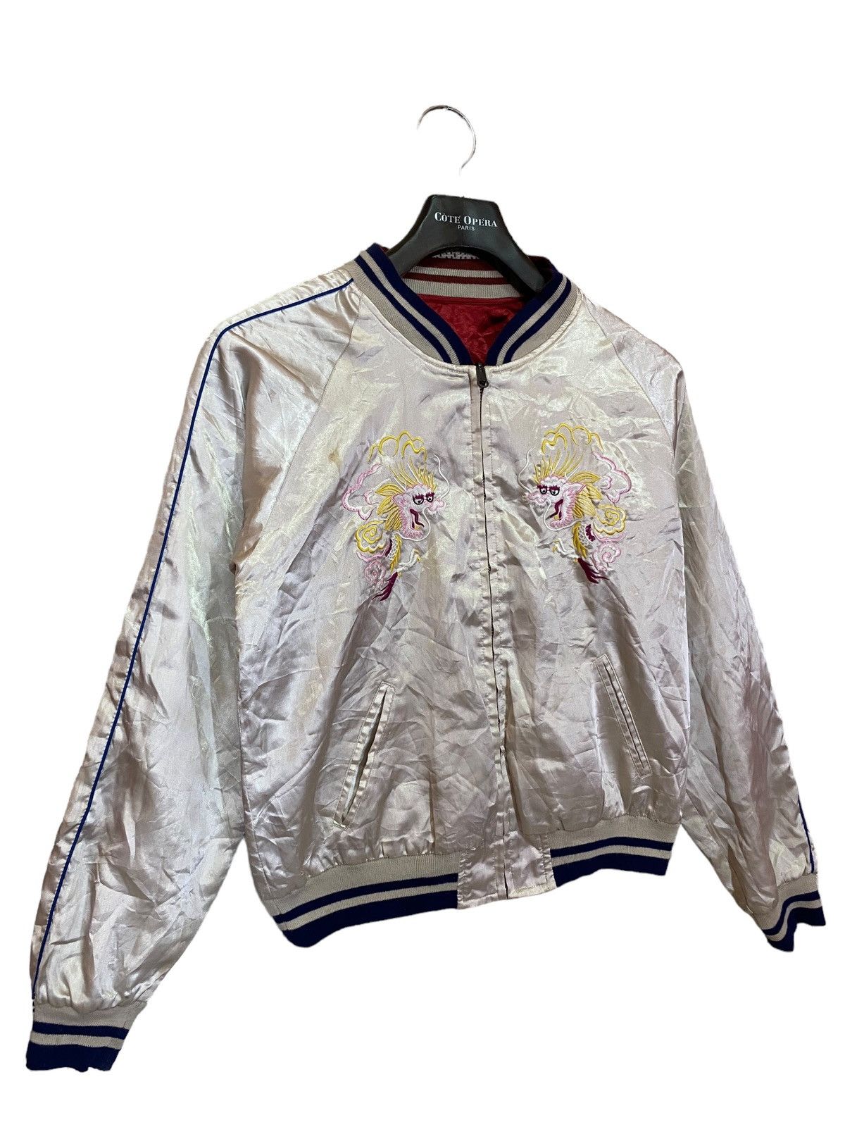 Japanese Brand × Vintage Sukajan reversible jacket satin emboidery logo Size US M / EU 48-50 / 2 - 3 Thumbnail