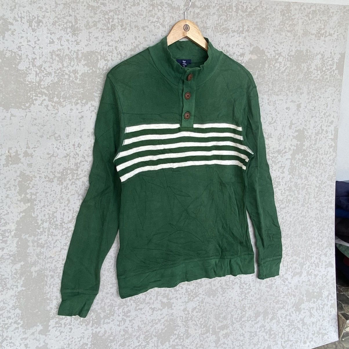 Other Vintage Gap Long Sleeve Button T-Shirt Green Pullover Size M Size M / US 6-8 / IT 42-44 - 3 Thumbnail
