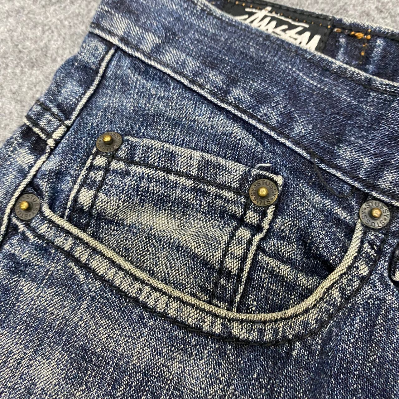 Stussy 💥Need Gone💥 Vintage Stussy Sista Distressed Denim Size US 32 / EU 48 - 11 Thumbnail
