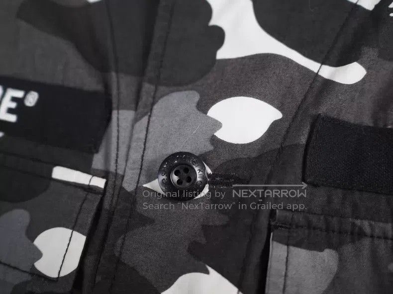 Bape BAPE Grey Camouflage Work Pocket Shirt Size US M / EU 48-50 / 2 - 6 Thumbnail