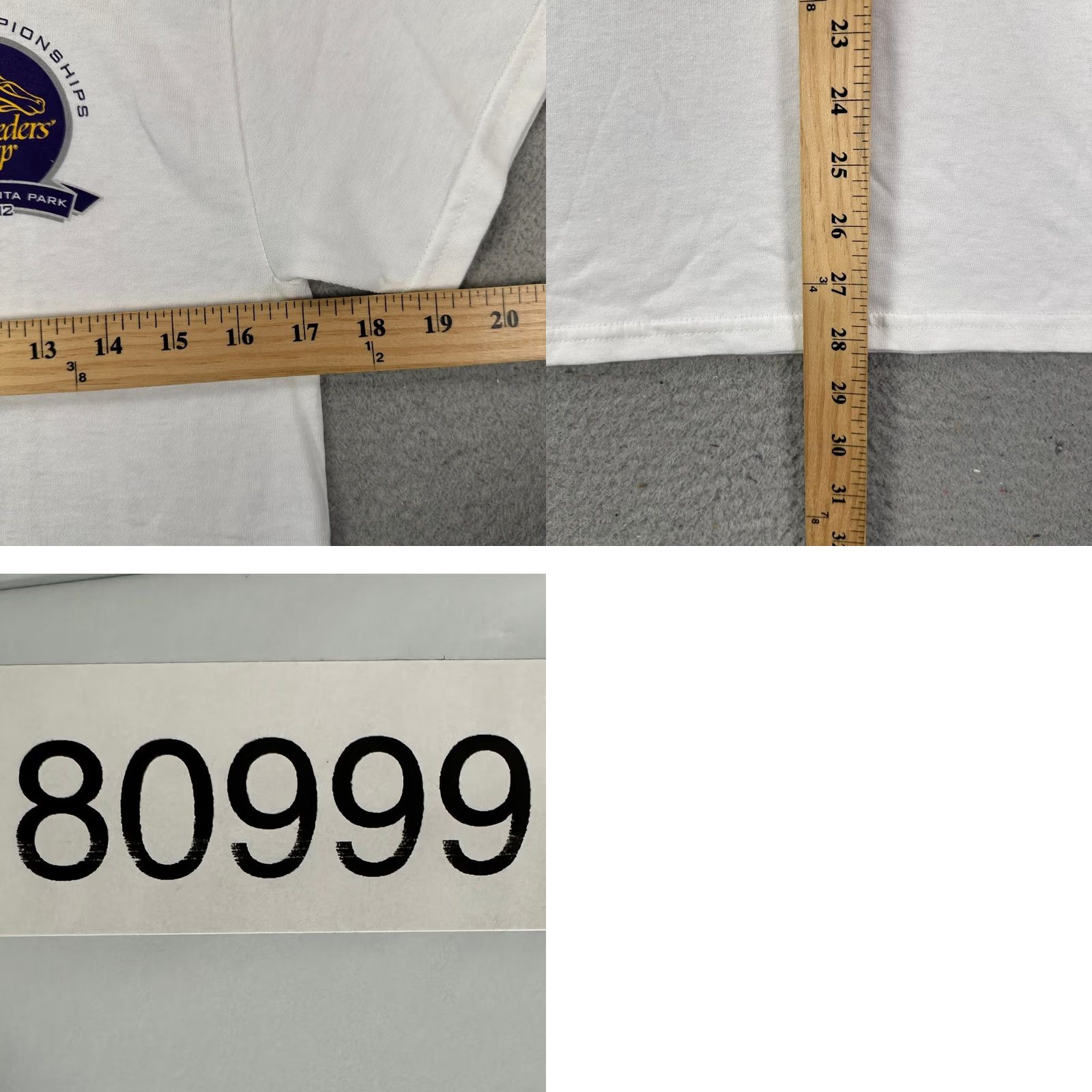 Vintage Breeders Cup T-Shirt Graphic Tee Womens Small White Short Sleeve Crewneck NEW Size S / US 4 / IT 40 - 8 Thumbnail