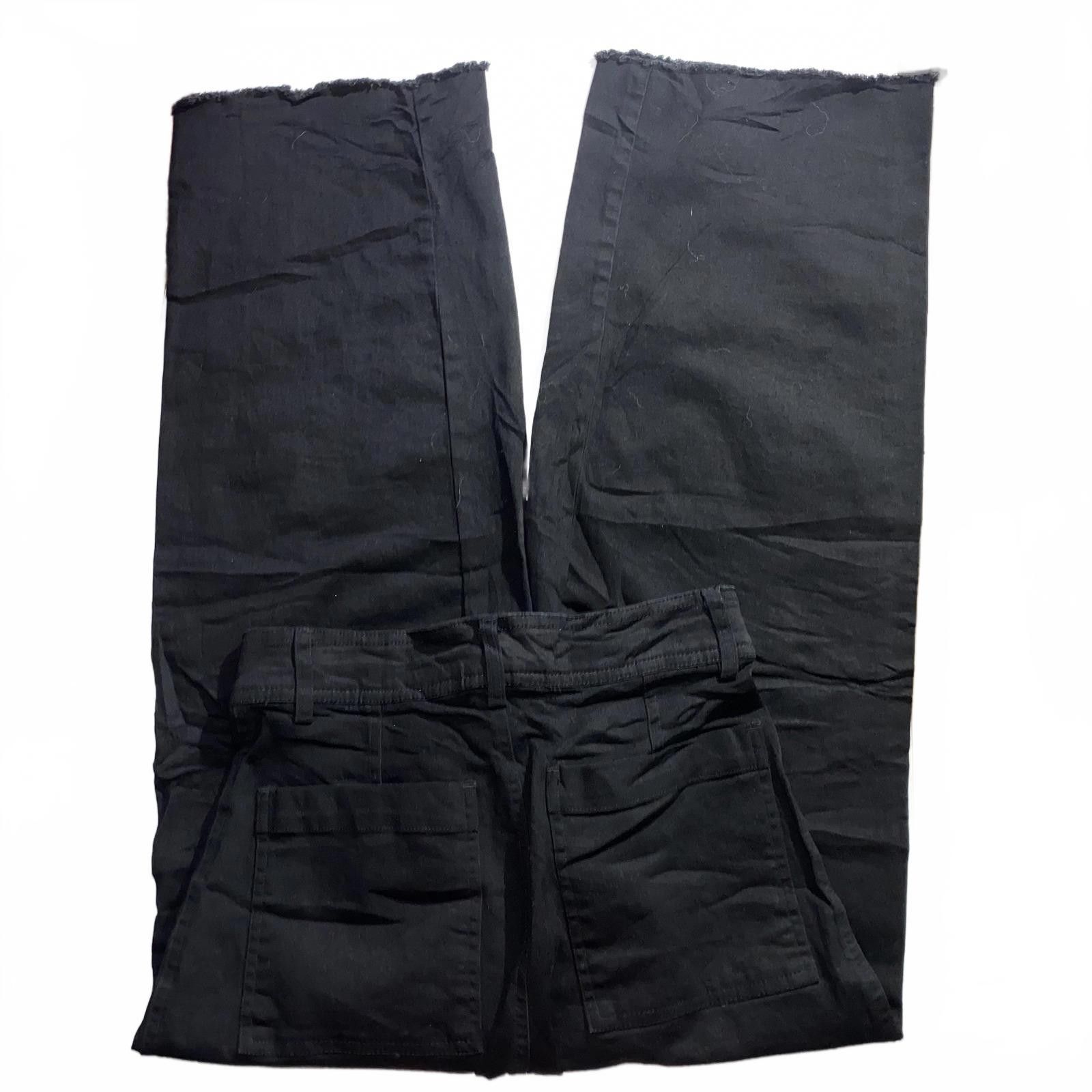 H&M H&M 4 Black Wide Leg Pants High Waisted Y2K Streetwear Size 27" / US 4 / IT 40 - 2 Thumbnail
