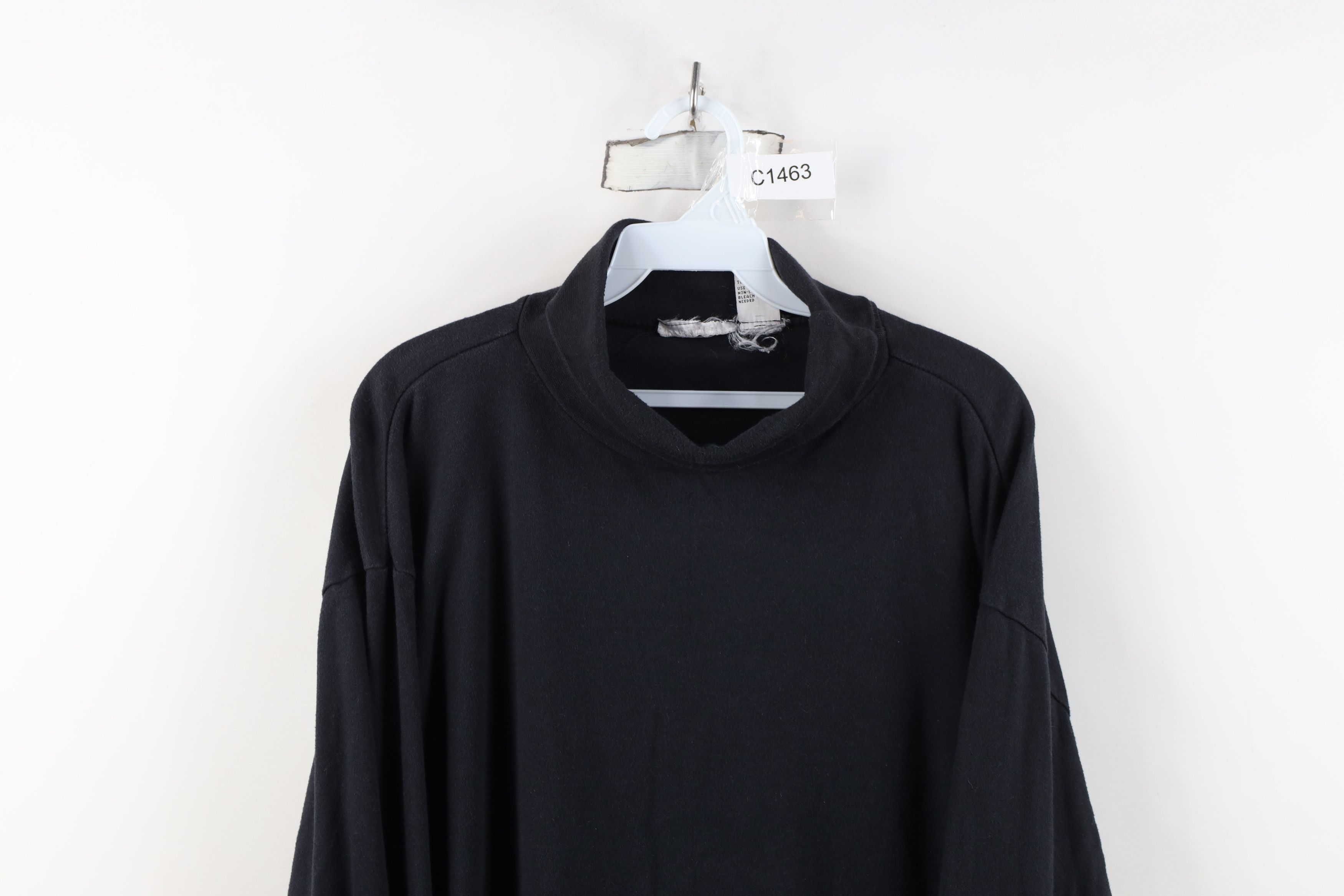 Vintage Vintage 90s Streetwear Blank Long Sleeve Turtleneck T-Shirt Size US L / EU 52-54 / 3 - 2 Thumbnail