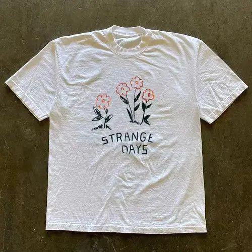 Japanese Brand × Vintage White street trend retro floral pattern all-match tee Size US L / EU 52-54 / 3 - 4 Thumbnail