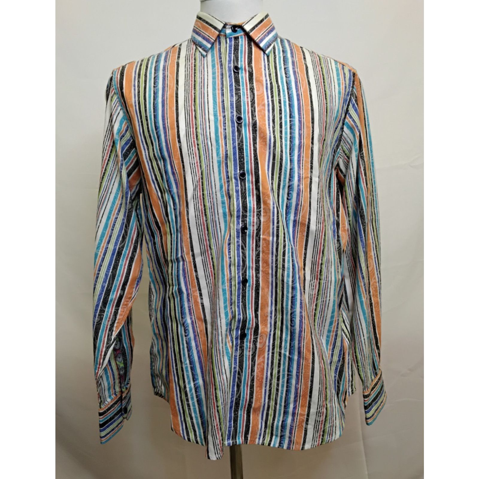 Robert Graham Robert Graham Button Up Shirt Men's L Multicolor Stripe Size US L / EU 52-54 / 3 - 2 Thumbnail