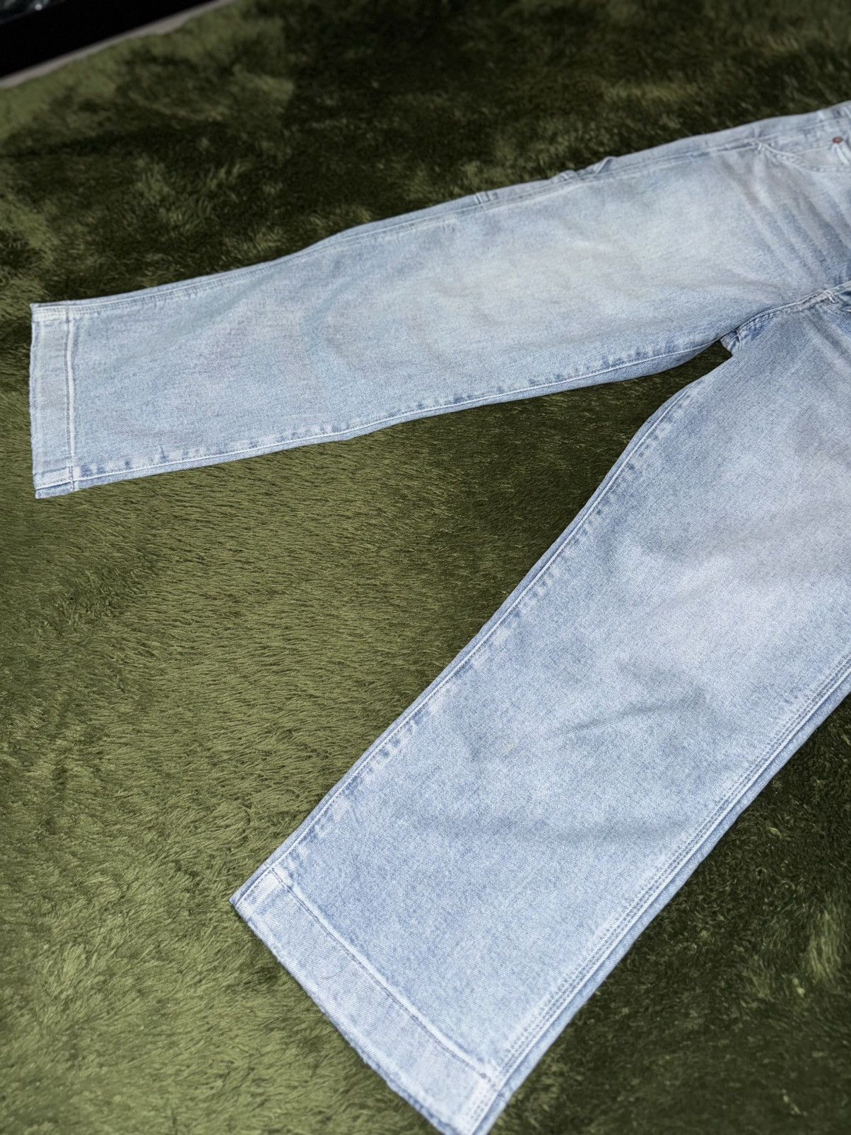 Gap [4] 00s GAP Button Bleached Cropped Denim Carpenter Pants Size US 29 - 6 Thumbnail