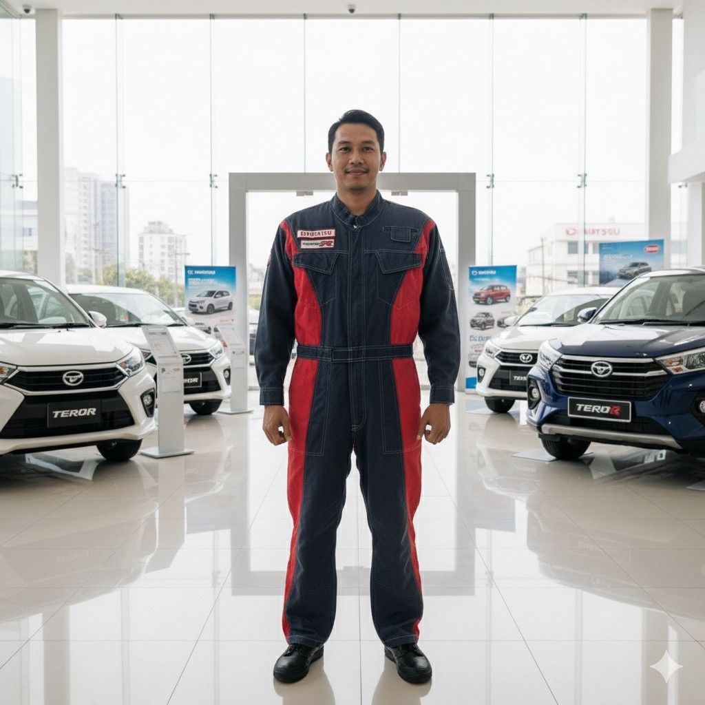 Formula 1 Rare Daihatsu Turbo R Overall Vintage Workwear OV1 Size US 30 / EU 46 - 3 Thumbnail