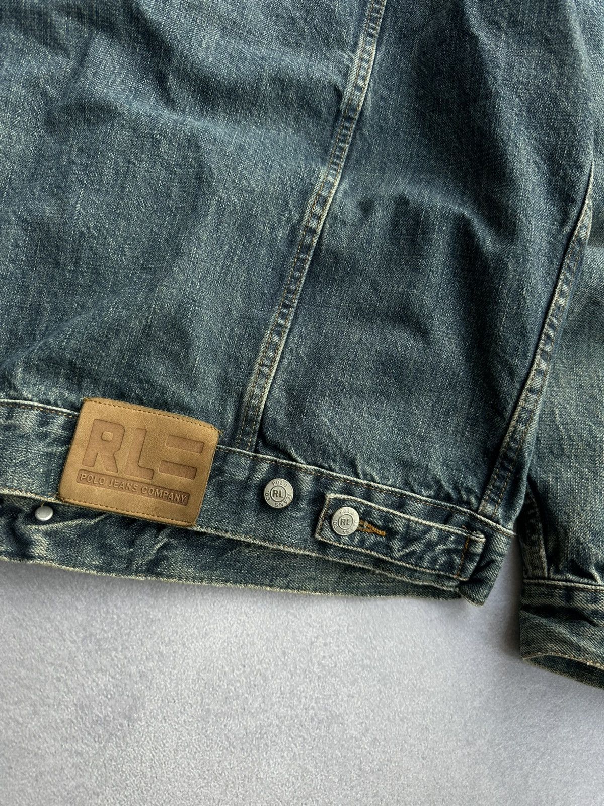Polo Ralph Lauren Vintage Polo Jeans Ralph Lauren Dirty Denim Jacket Size US XL / EU 56 / 4 - 7 Thumbnail