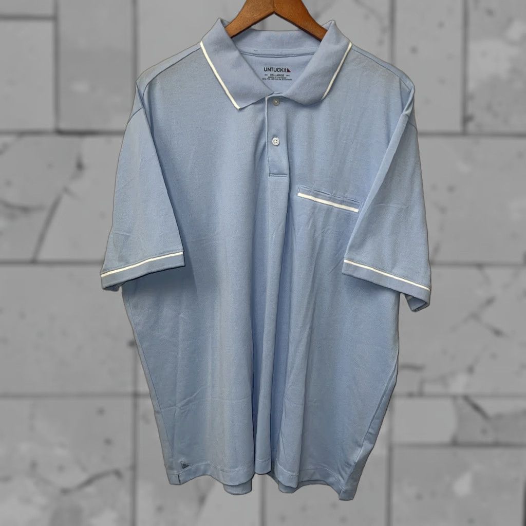 UNTUCKit UNTUCKit Polo Shirt Mens 2XL Blue Shirt Modern Classic Size US XXL / EU 58 / 5 - 1 Thumbnail