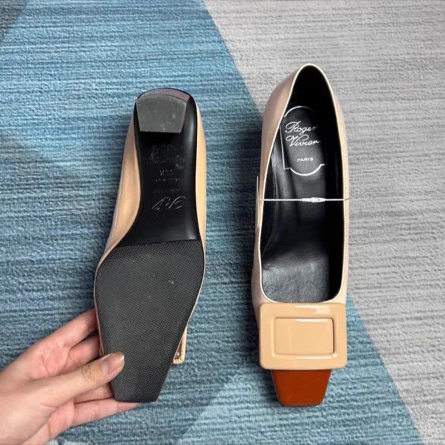 Roger Vivier RV 95 New Color Block Heels 35.5 EU Size US 4.5 / IT 34.5 - 2 Thumbnail