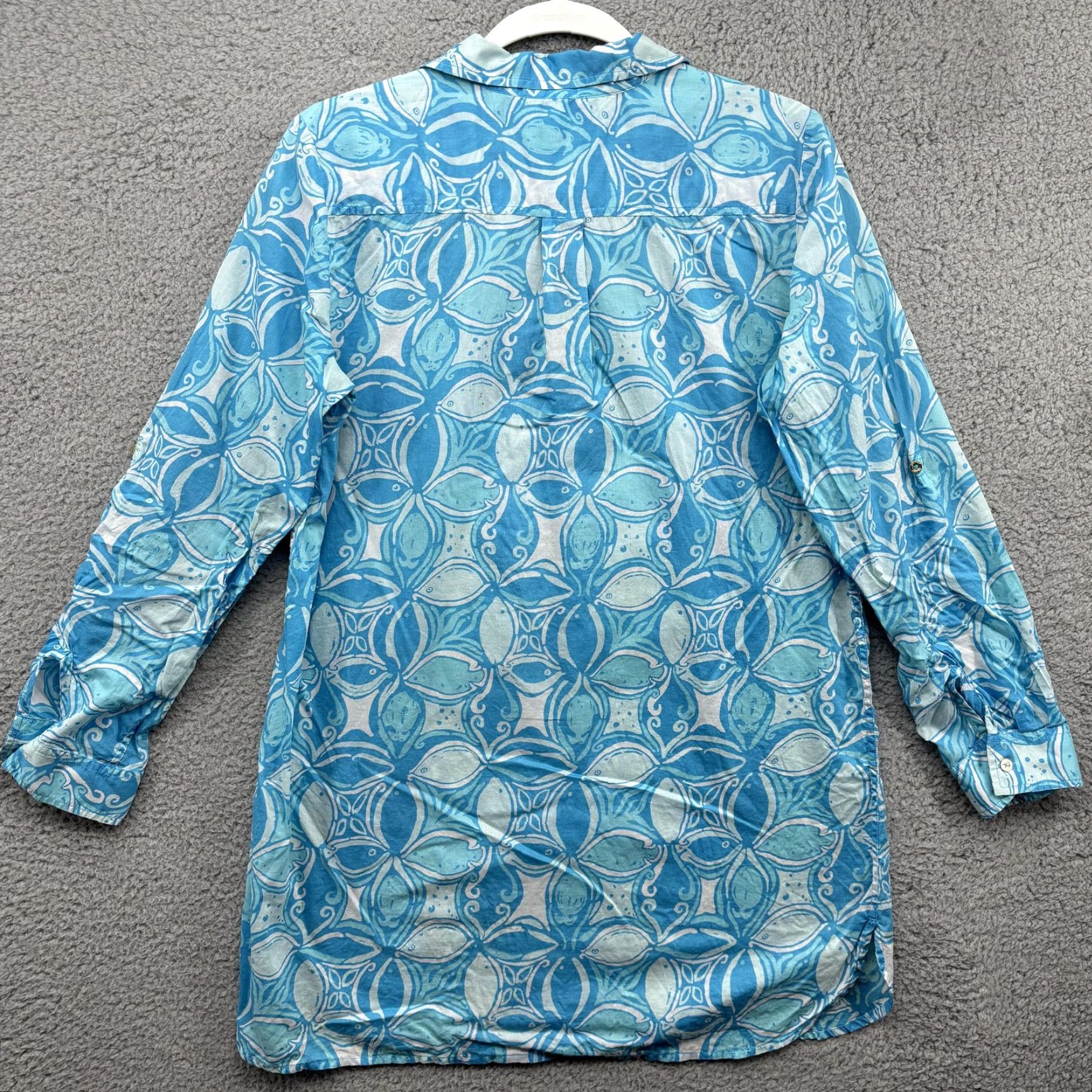 Lilly Pulitzer Lilly Pulitzer Shirt Womens Medium Print Button Front Blue India Size M / US 6-8 / IT 42-44 - 6 Thumbnail
