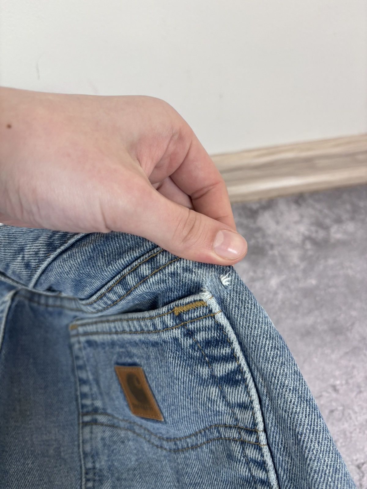Carhartt Carhartt Men’s Denim Jeans Faded Blue USA Workwear B18 DST Size US 34 / EU 50 - 8 Thumbnail