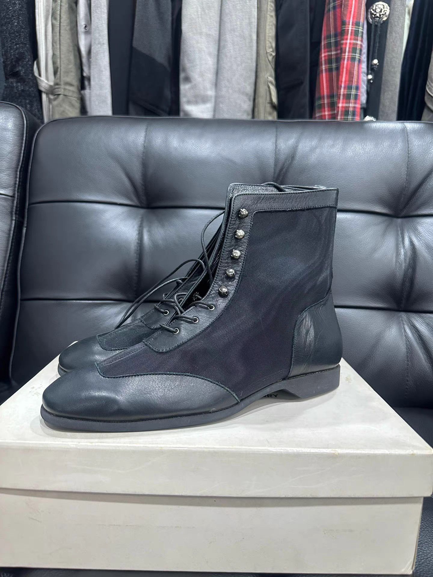 Issey Miyake Issey Miyake Leather Mesh Boots K20 Size US 8 / IT 38 - 1 Thumbnail