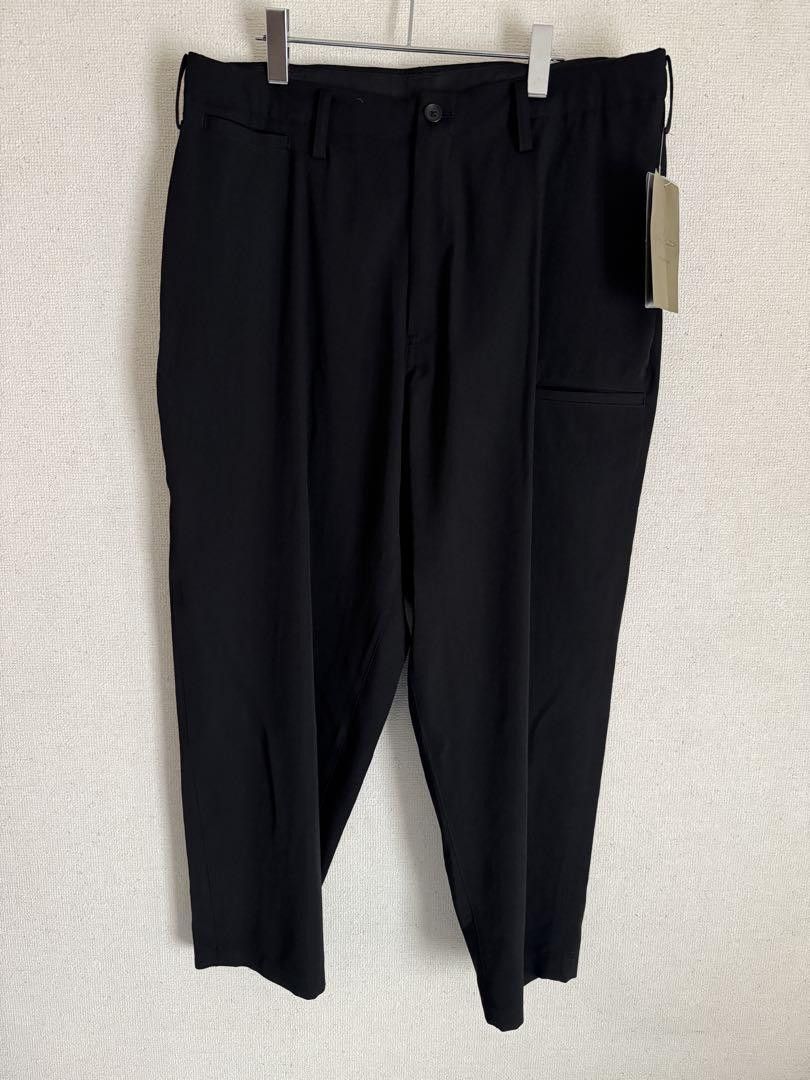 Yohji Yamamoto POUR HOMME 24aw WOOL GABARDINE SIDE 3ST TUCK PANTS Size US 39 - 1 Thumbnail