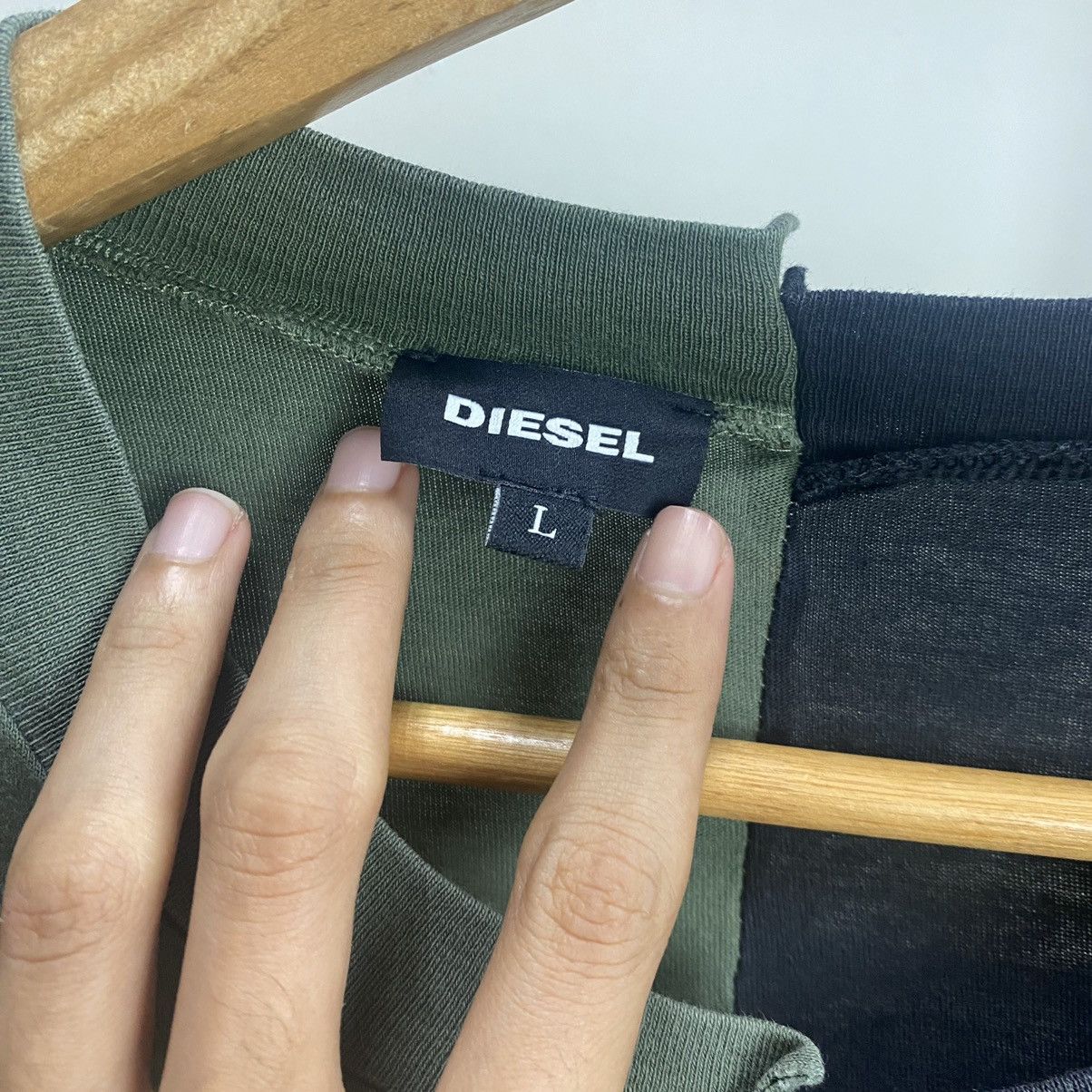 Diesel × Japanese Brand × Vintage 💥Y2k FADED Vintage Diesel Double Cut And Sew T-Shirt 90s Size US L / EU 52-54 / 3 - 11 Thumbnail