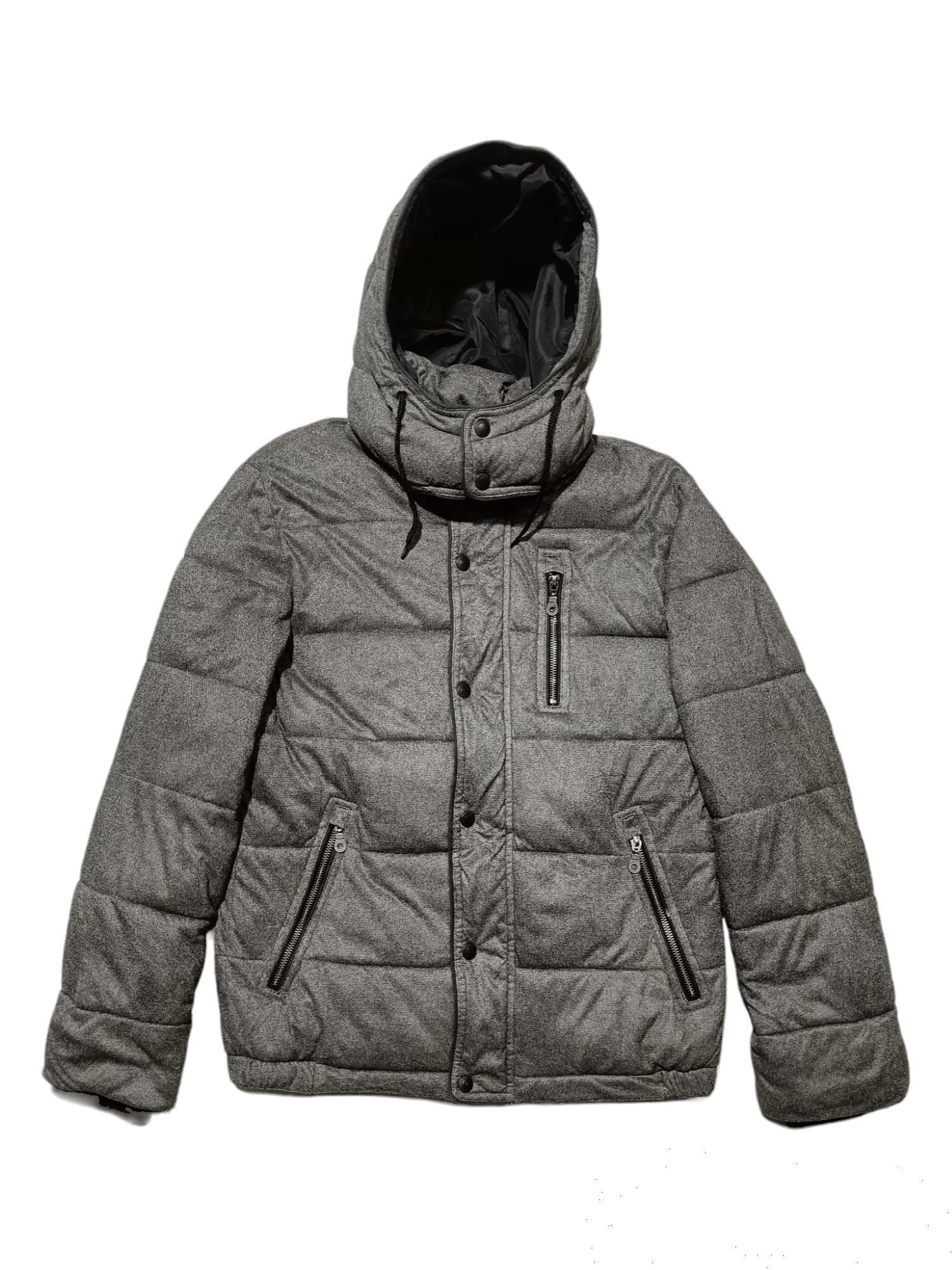 Japanese Brand MEN BAT-SU ZIPPER BUTTON UP HOODIE PUFFER JACKET Size US M / EU 48-50 / 2 - 2 Thumbnail