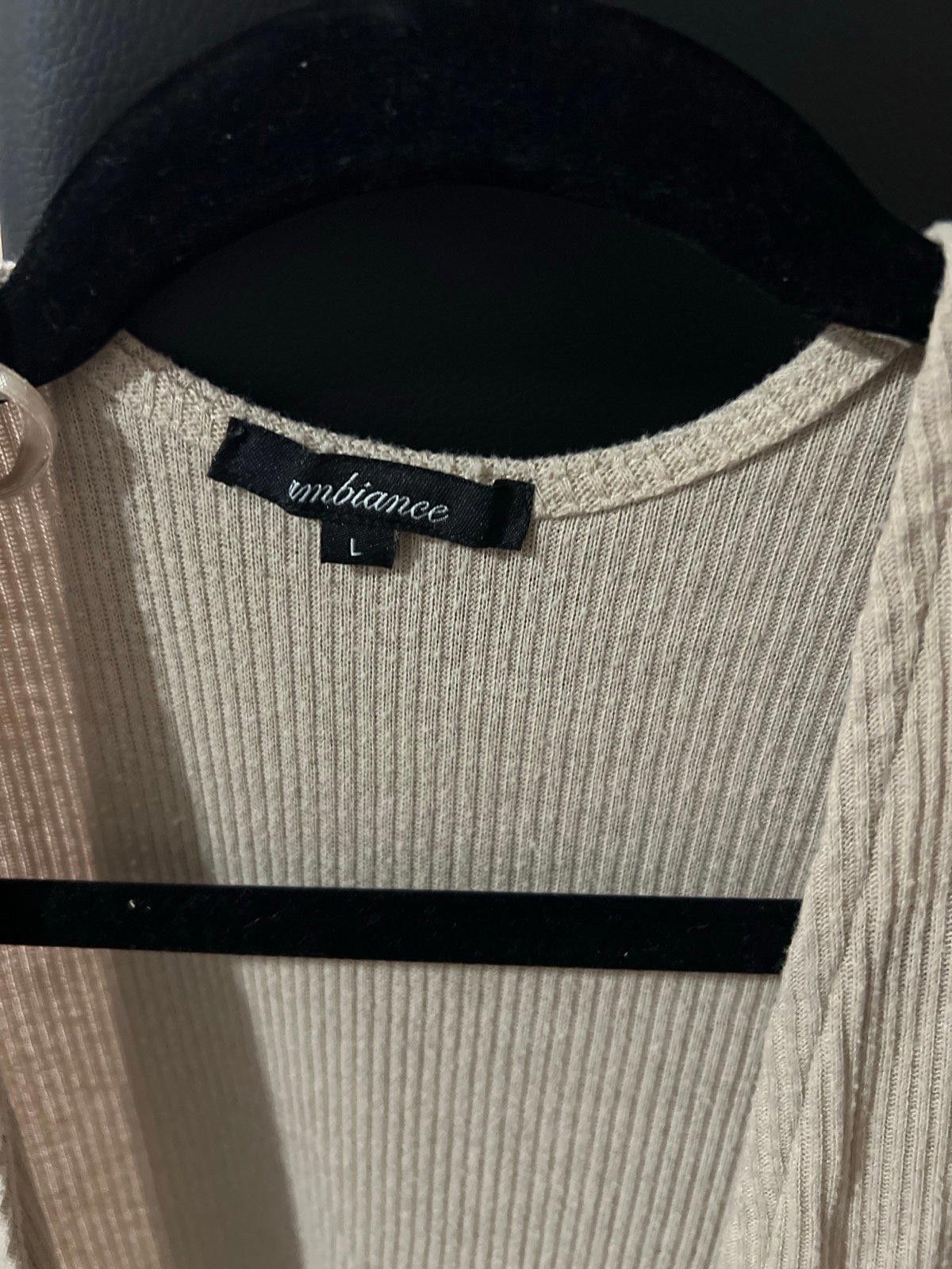 Designer Beige Cardigan Size L / US 10 / IT 46 - 2 Thumbnail