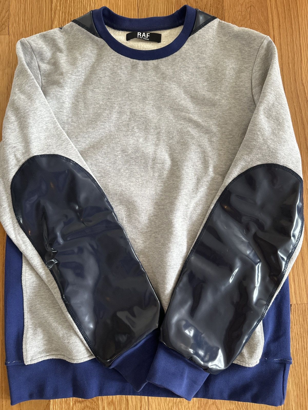 Raf by Raf Simons RAF Paneled Leather Sweatshirt Size US L / EU 52-54 / 3 - 1 Thumbnail