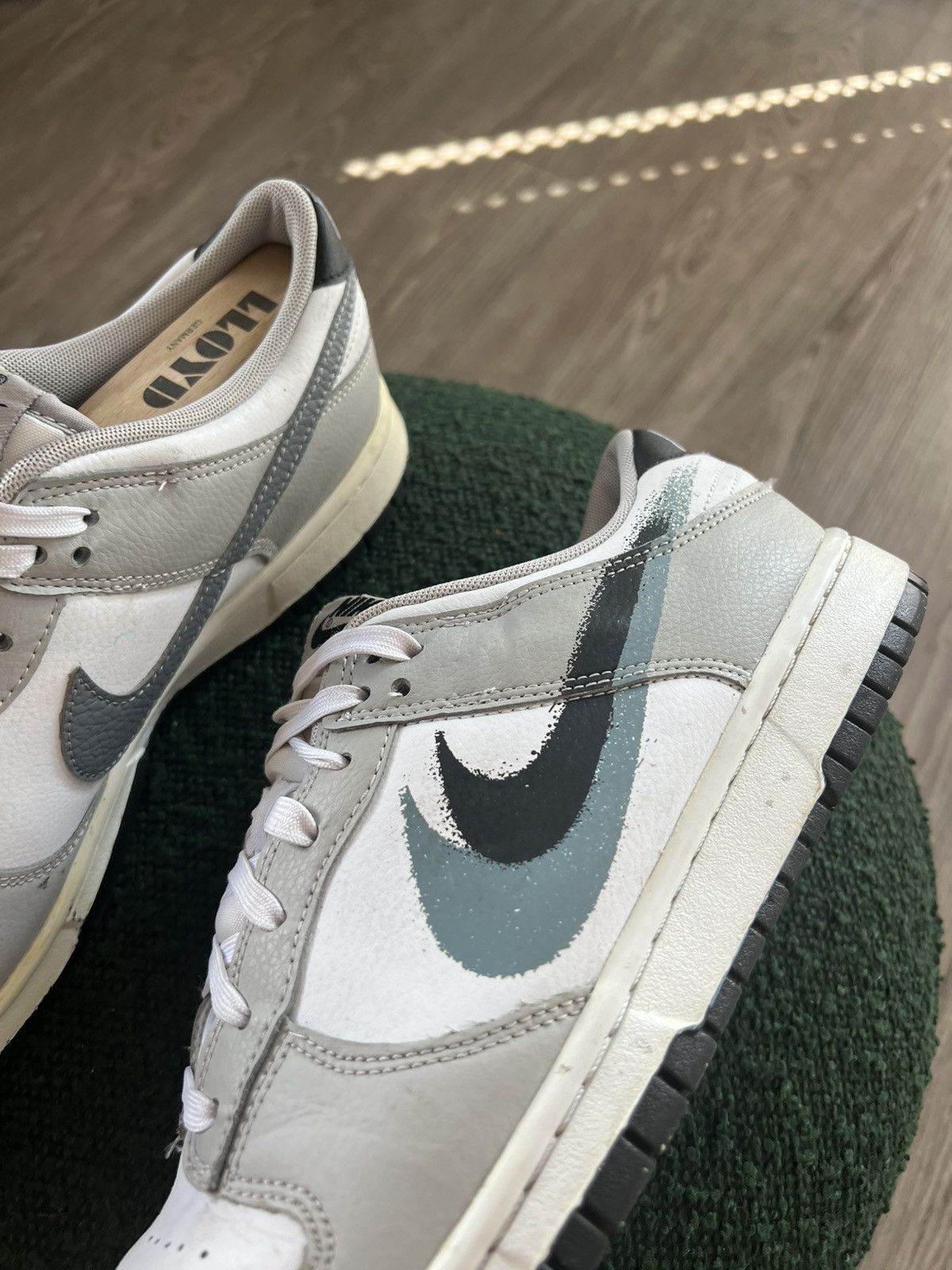 Japanese Brand × Nike ‼️Nike Dunk Low Stencil Swoosh Sneakers‼️ Size US 11 / EU 44 - 11 Thumbnail