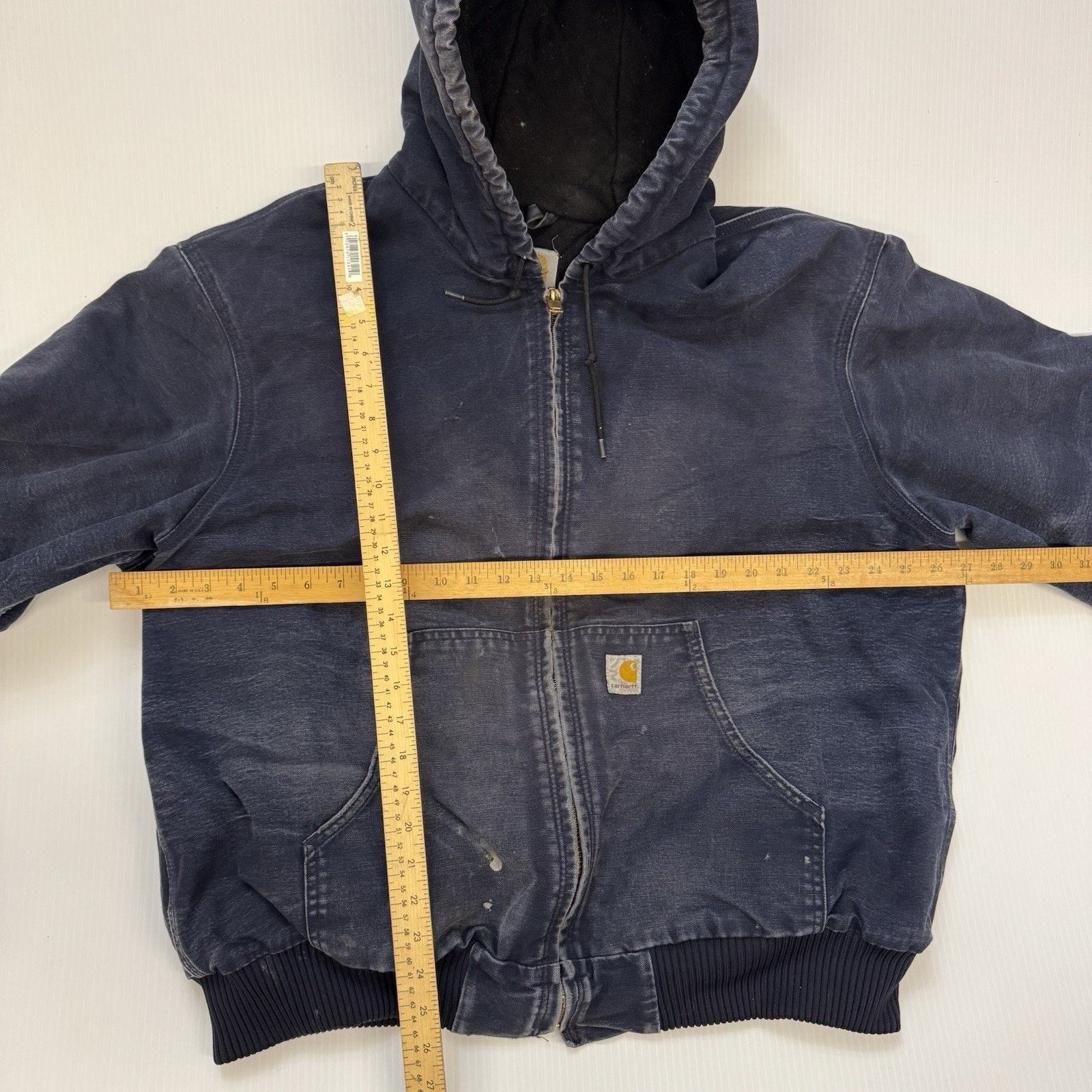 Carhartt Carhartt Canvas Jacket Blue Quilted Lining Hooded Mens XL VT Size US XL / EU 56 / 4 - 4 Thumbnail