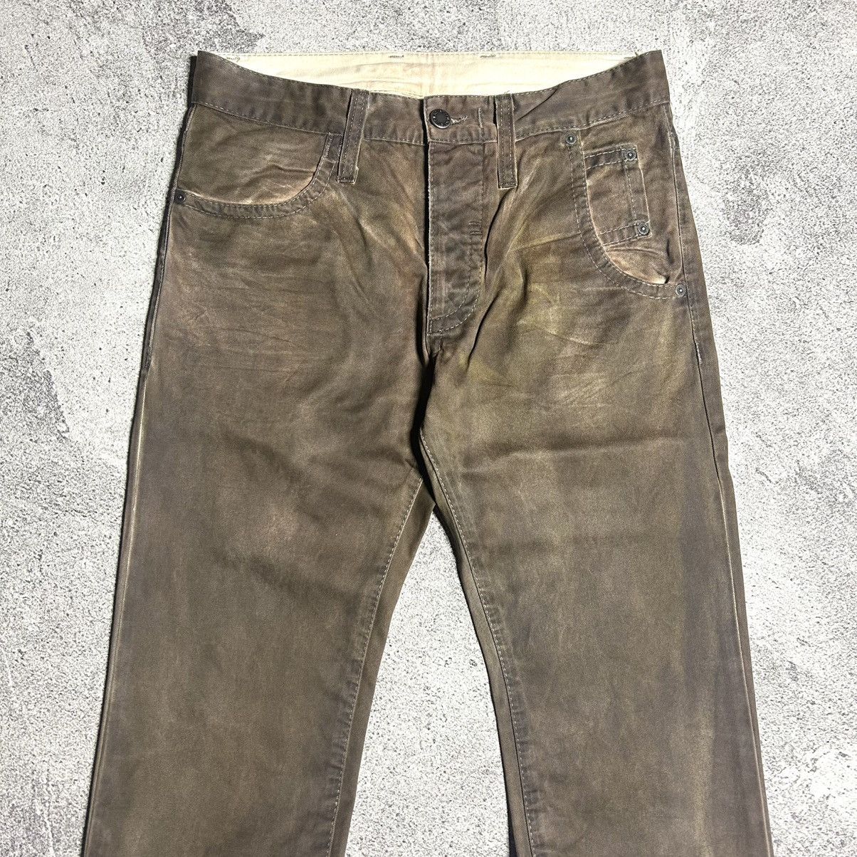 Neil Barrett Vintage Rare Neil Barrett Brown Coated Pants Size US 31 - 11 Thumbnail