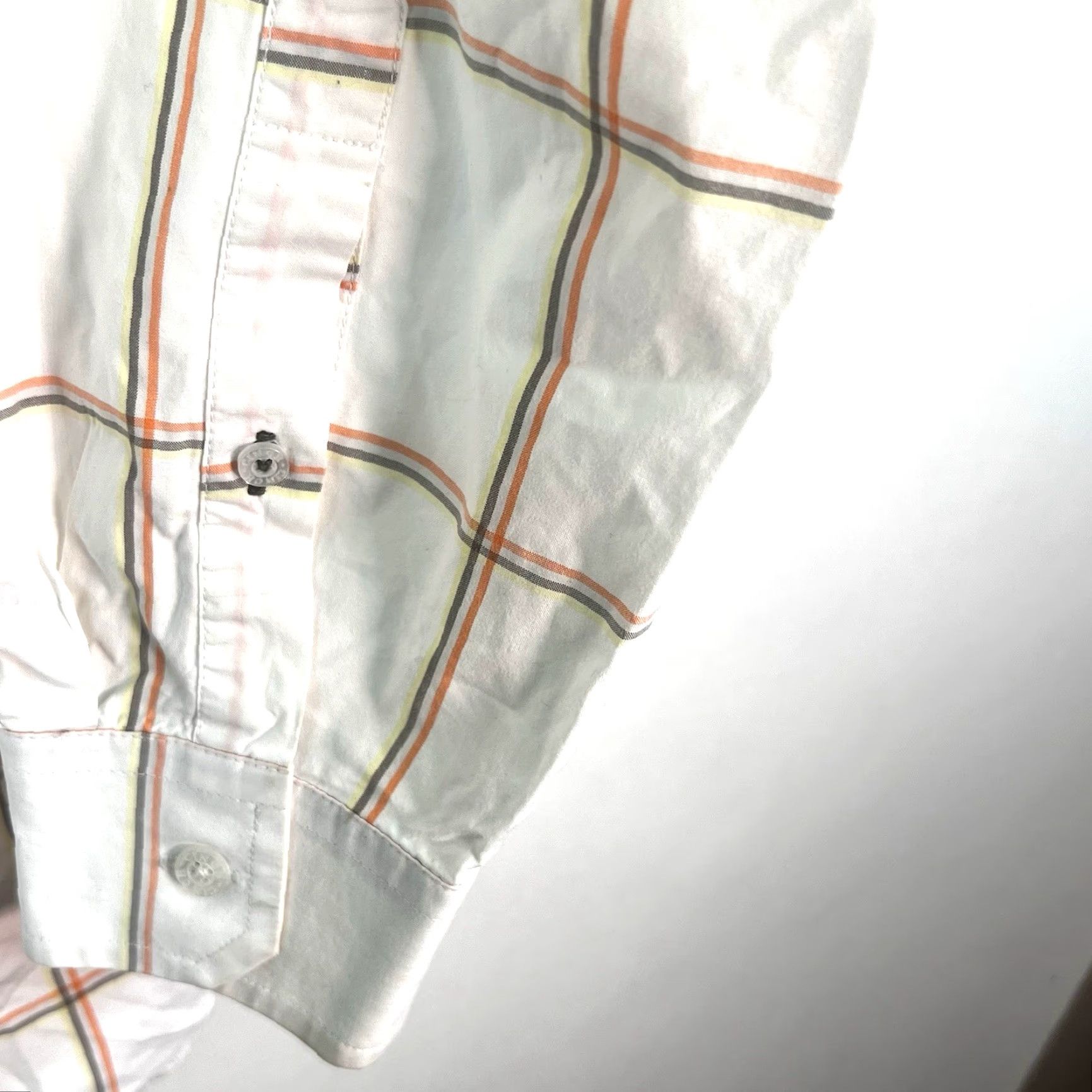 Vintage Cinch Western Wear Checked Long Sleeve Button-Down Shirt Mens XL White/Orange Pattern Cotton BC-Brand Sportsman Theme Western Men Shirt Size US XL / EU 56 / 4 - 4 Thumbnail