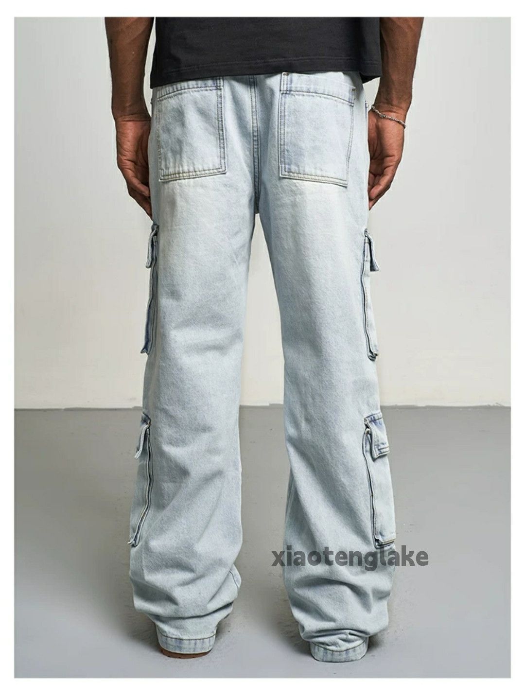 Jean × Vintage washed faded cleanfit yuppie y2k work cargo jeans Size US 32 / EU 48 - 3 Thumbnail