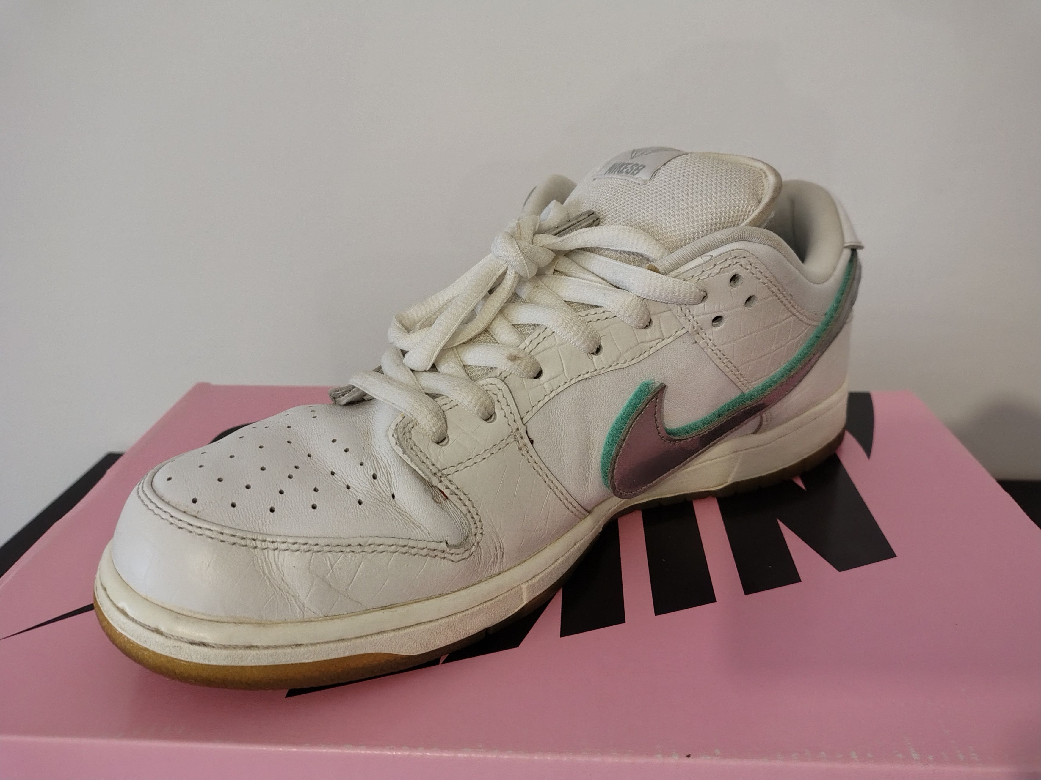 Nike SB Nike SB Dunk Low Diamond Supply Co. White Diamond Size US 13 / EU 46 - 5 Thumbnail