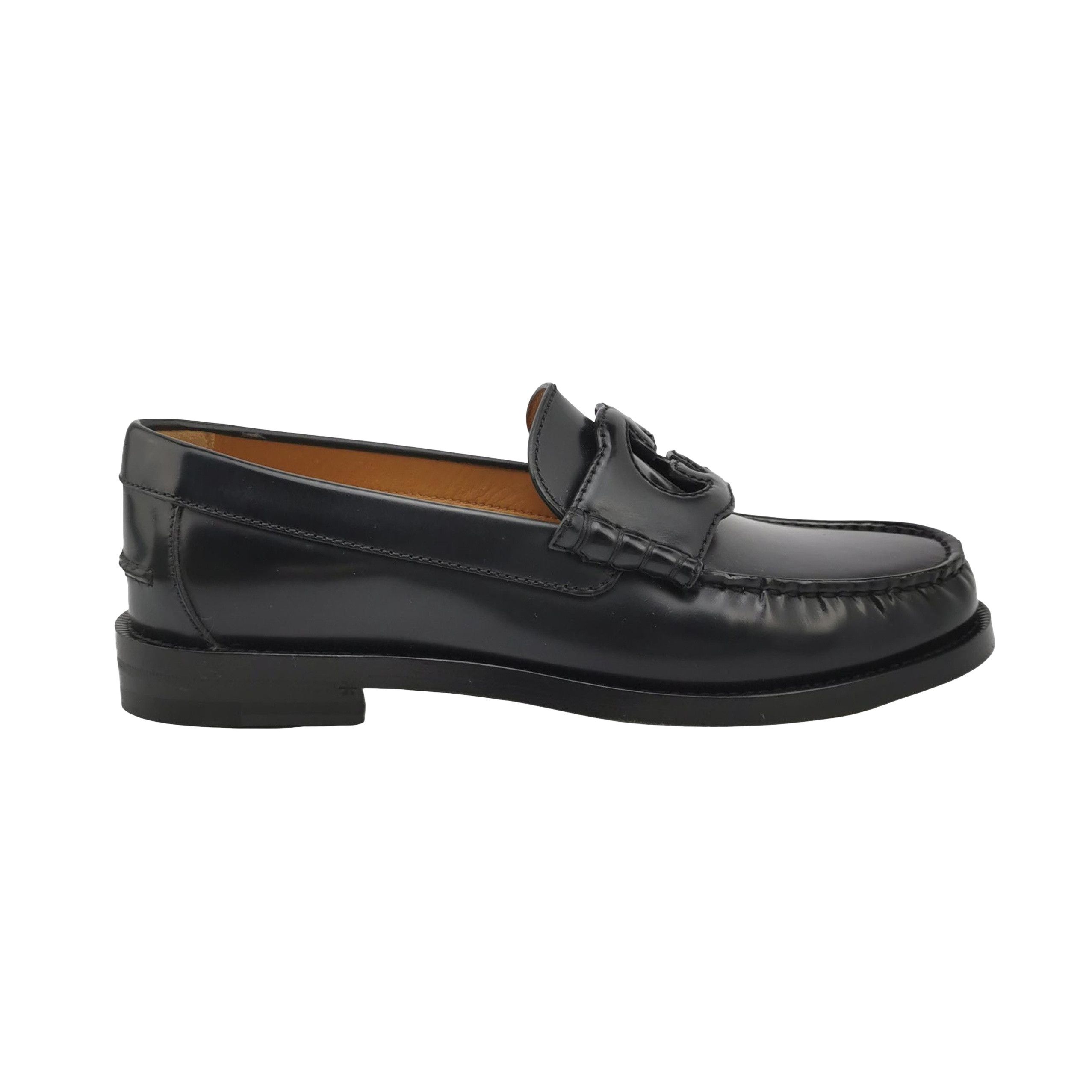 Gucci Gucci Interlocking G Leather Loafers 38.5 Size US 5.5 / EU 38 - 1 Thumbnail