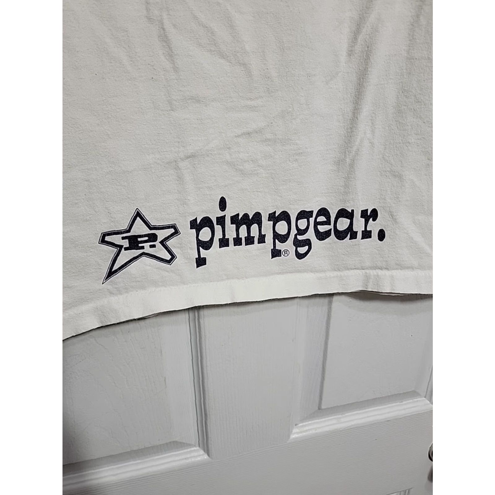 Anvil VINTAGE Pimpgear Shirt 90s Pimp Shirt Mens M White 90s Theme Vintage Pimpgear Size US M / EU 48-50 / 2 - 5 Thumbnail