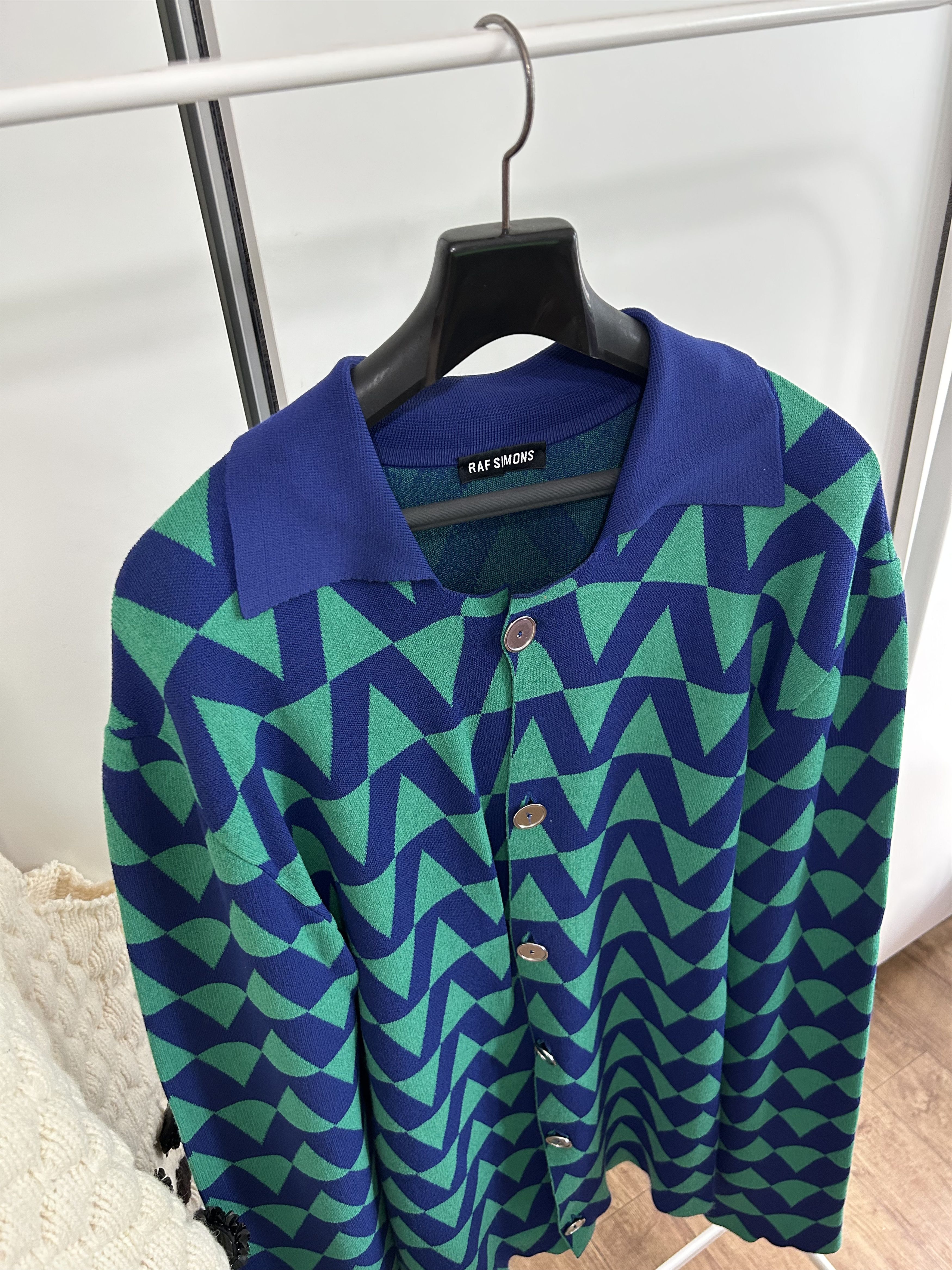 Raf Simons RAF SIMONS S/S 13 Geometric Knit Jacket Size US L / EU 52-54 / 3 - 2 Thumbnail