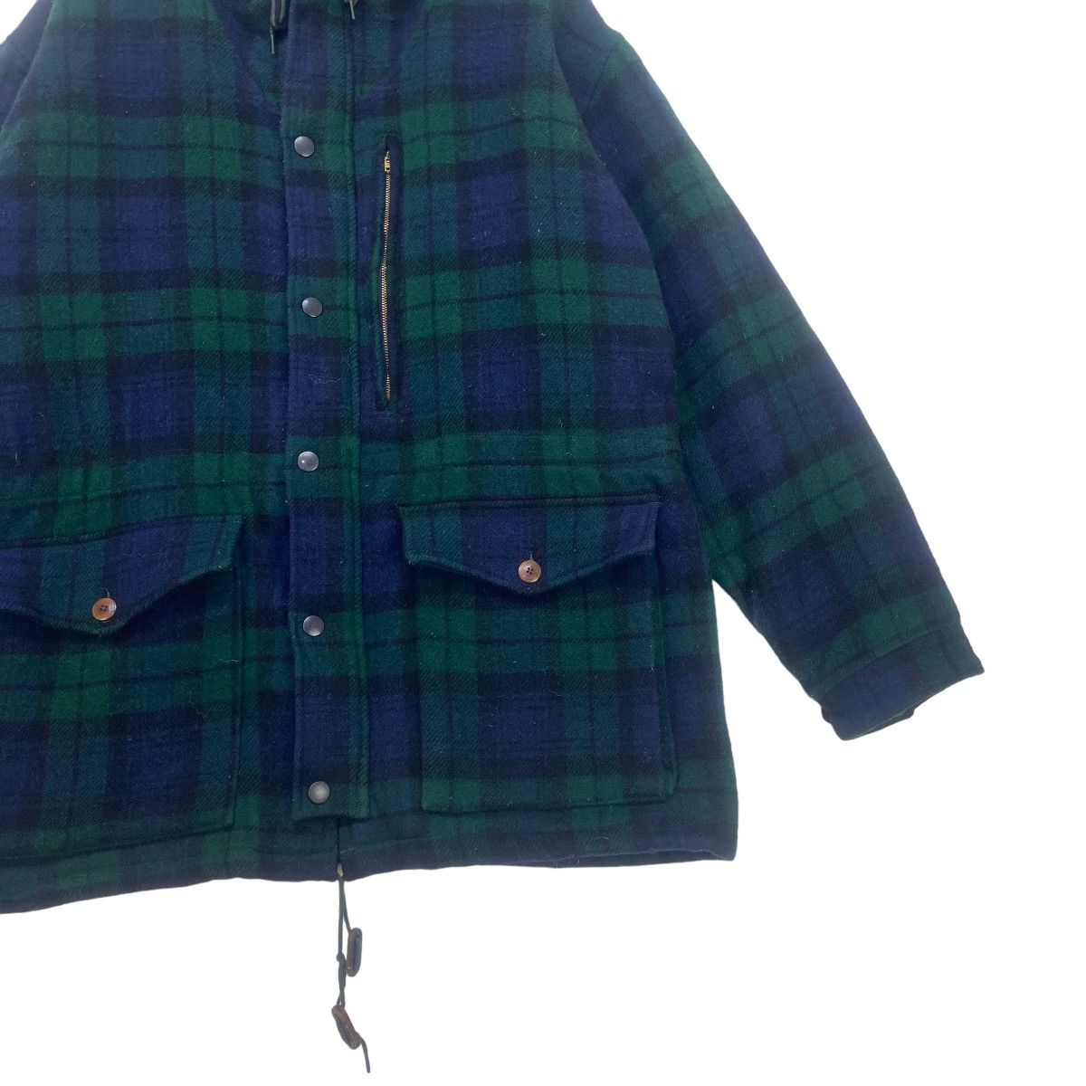 Polo Ralph Lauren Vtg PRL Checkered Plaid Tartan Wool Heavy Coat Size US L / EU 52-54 / 3 - 5 Thumbnail