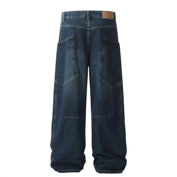 Japanese Brand x Han Men's Straight Large Pocket Loose Washed Cargo Jeans Size US 32 / EU 48 - 3 Thumbnail