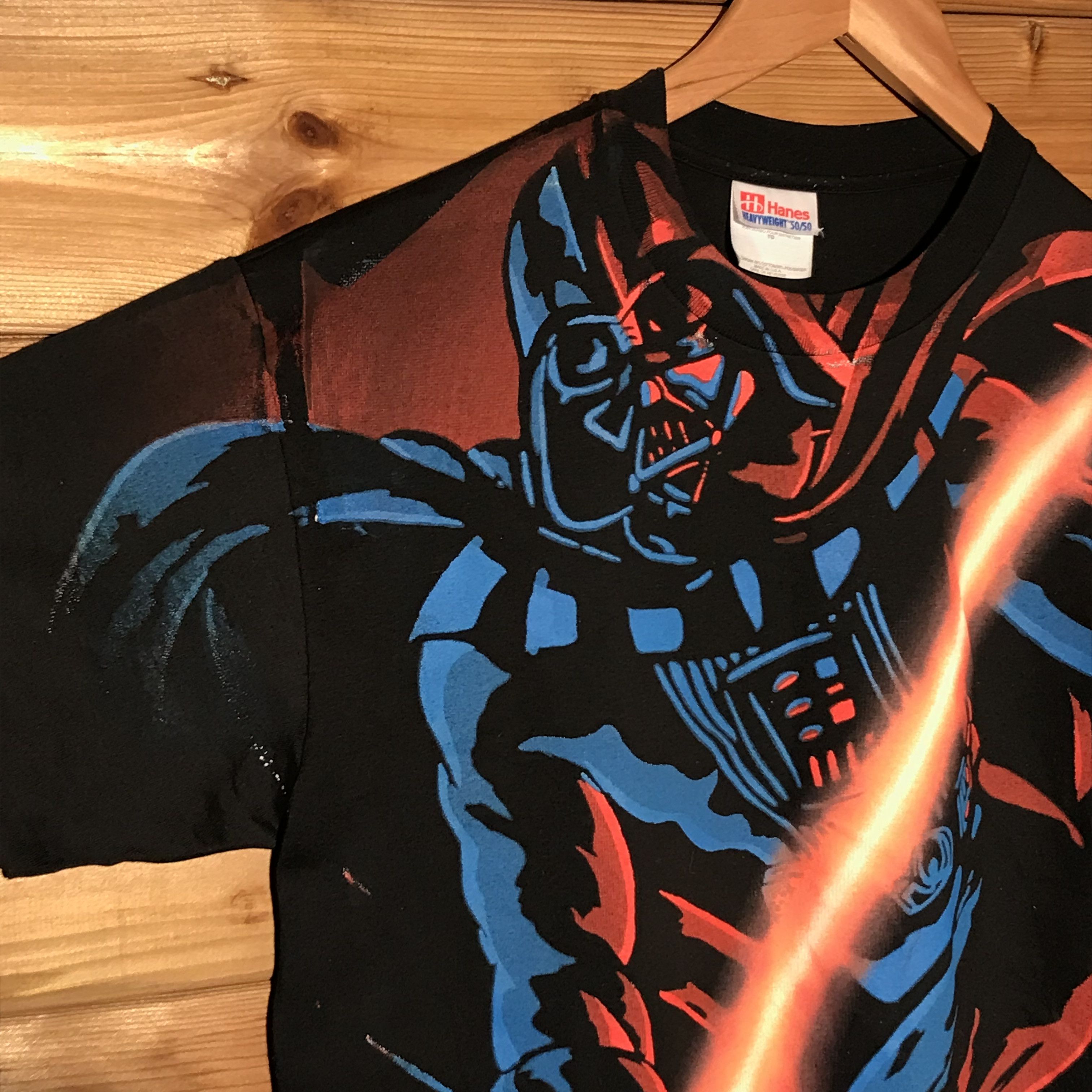 Star Wars × Vintage 1996 Star Wars Movie Darth Vader Airbrush Style t shirt Size US L / EU 52-54 / 3 - 3 Thumbnail