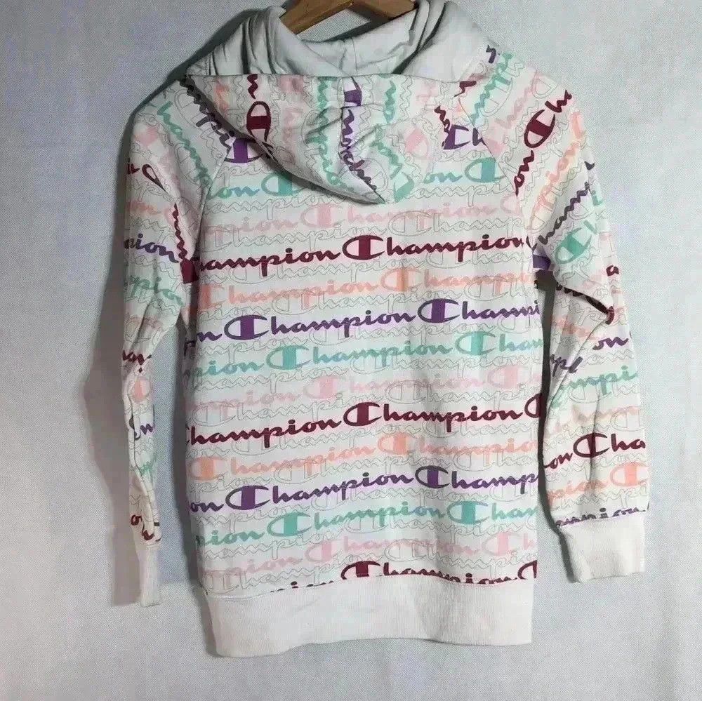 Champion Champion Script Logo White Hoodie with pockets Sz L Size US L / EU 52-54 / 3 - 3 Thumbnail