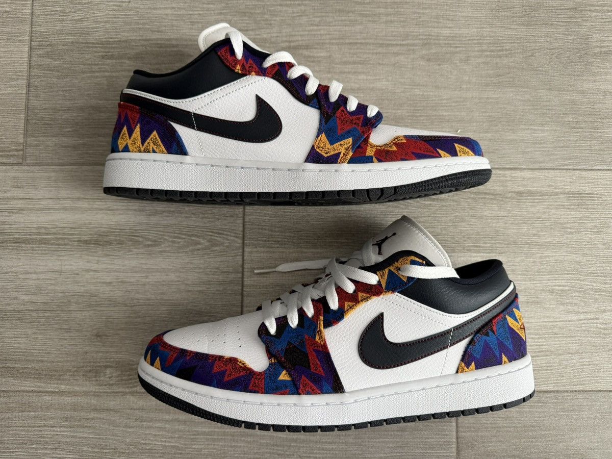 Jordan Brand Air Jordan 1 Low SE Nothing But Net White Obsidian Red Sz 12 Size US 12 / EU 45 - 2 Thumbnail