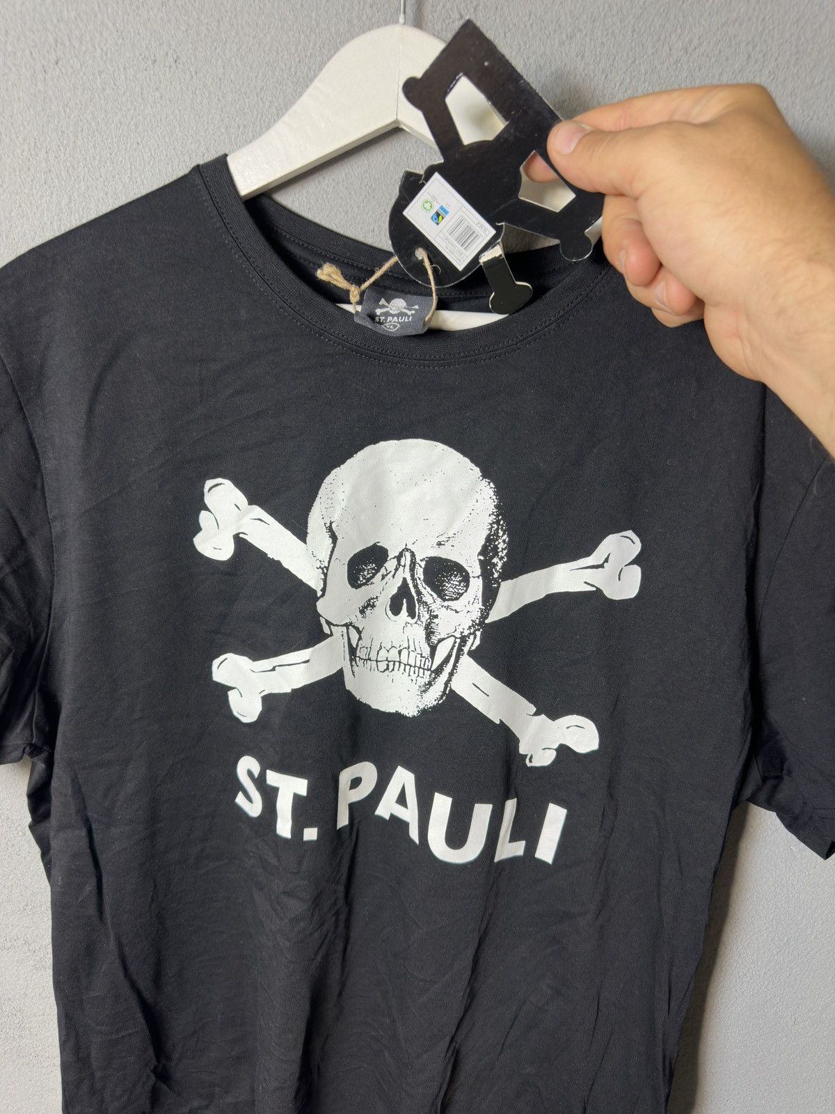 Other Vintage St Pauli T Shirt Tee Big Logo Baggy Skull 90s Crazy Size US XL / EU 56 / 4 - 3 Thumbnail