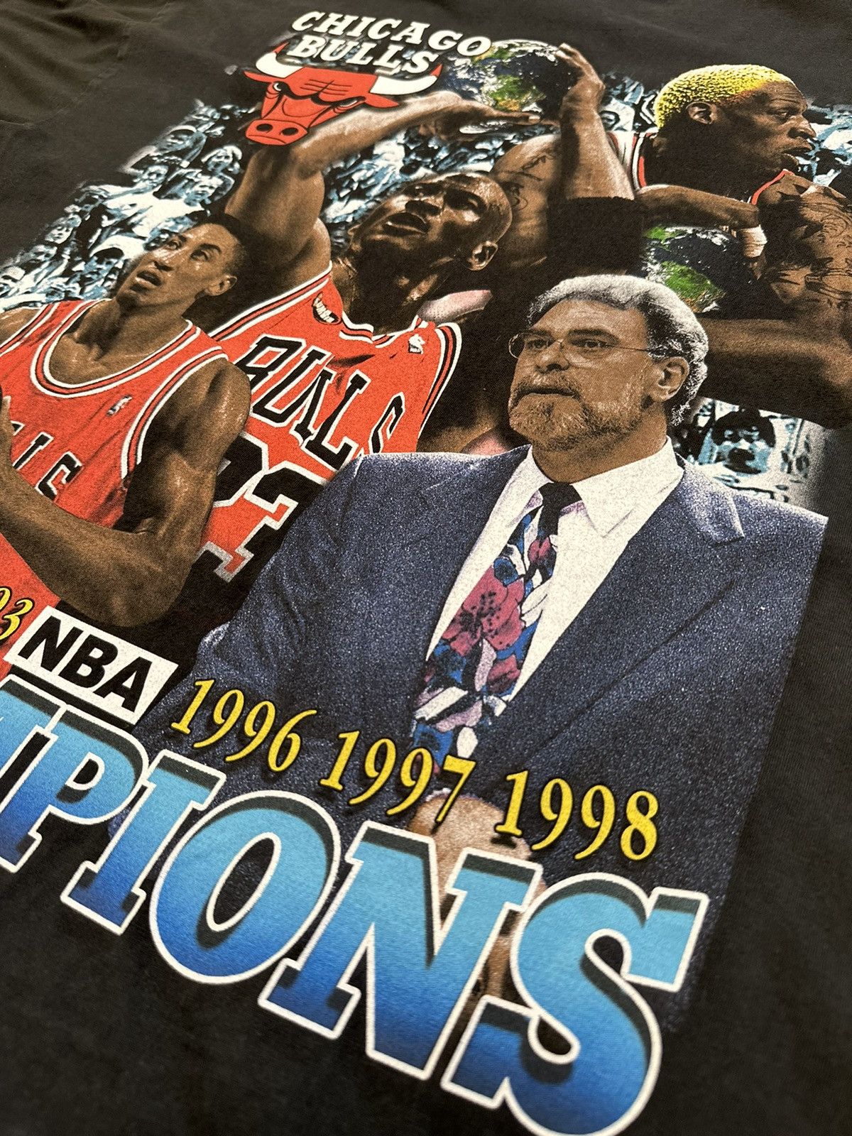 Rap Tees × Vintage Effn Clothing Vintage Bootleg Chicago Bulls Rap Tee Size US L / EU 52-54 / 3 - 6 Thumbnail