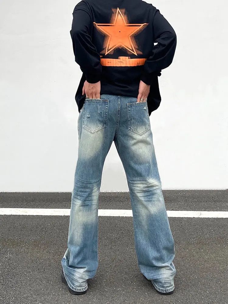 Japanese Brand × Jean Baggy Blue Flared Denim Jeans Size US 28 / EU 44 - 5 Thumbnail