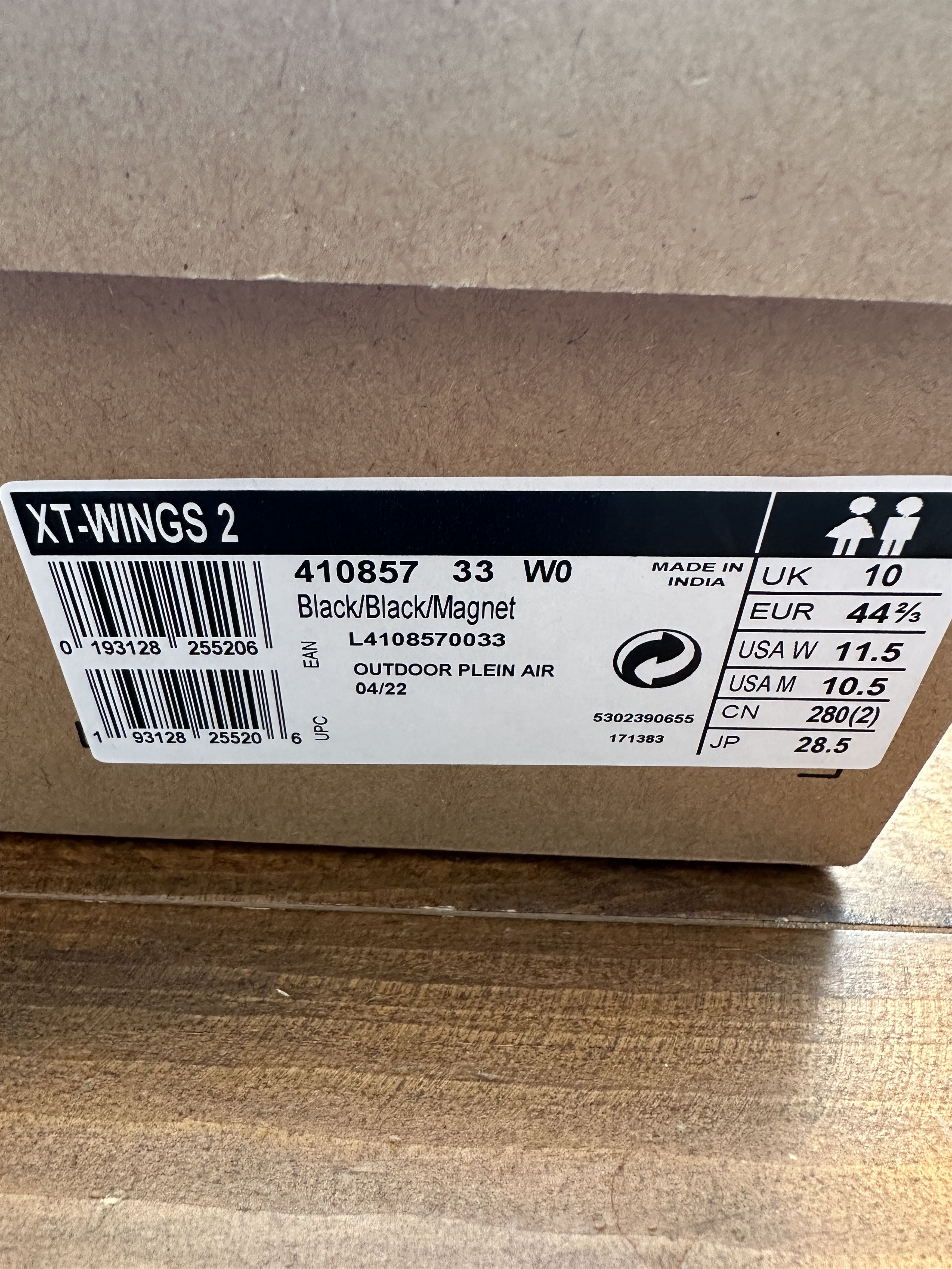 Salomon Salomon XT-Wings 2 Black Magnet Size 10.5 Size US 10.5 / EU 43-44 - 8 Thumbnail