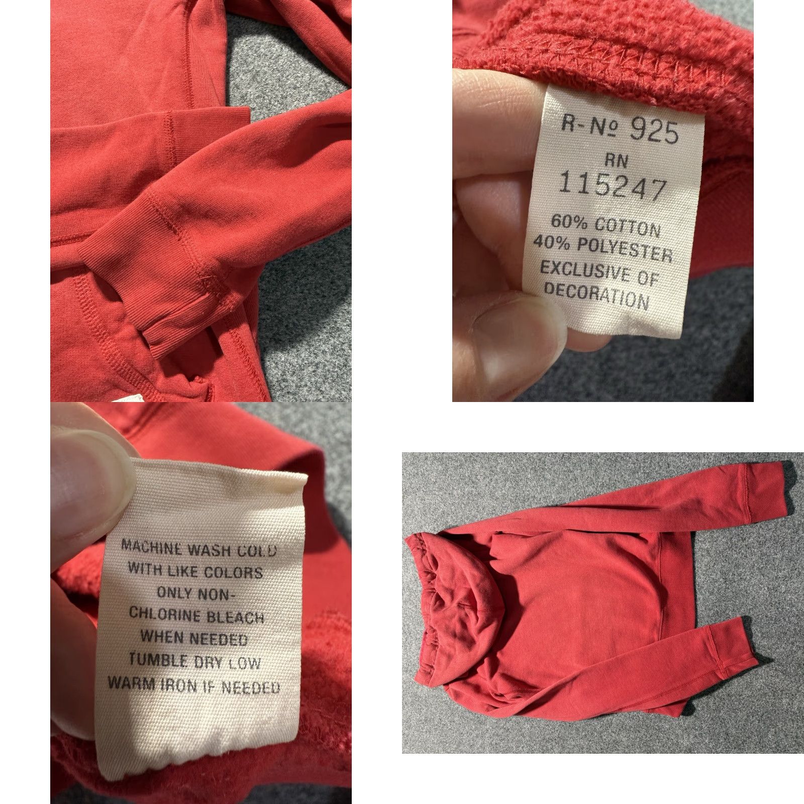 Vintage VINTAGE Ruehl Hoodie Womens Medium Red Heavyweight Fleece Drawstring Slim Pullover Patch Y2K Activewear Women Size M / US 6-8 / IT 42-44 - 8 Thumbnail