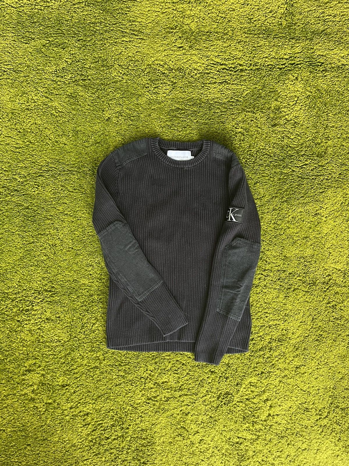 Calvin Klein × Designer Calvin Klein avant garde Y2K ribbed knit washed sweater Size US M / EU 48-50 / 2 - 2 Thumbnail